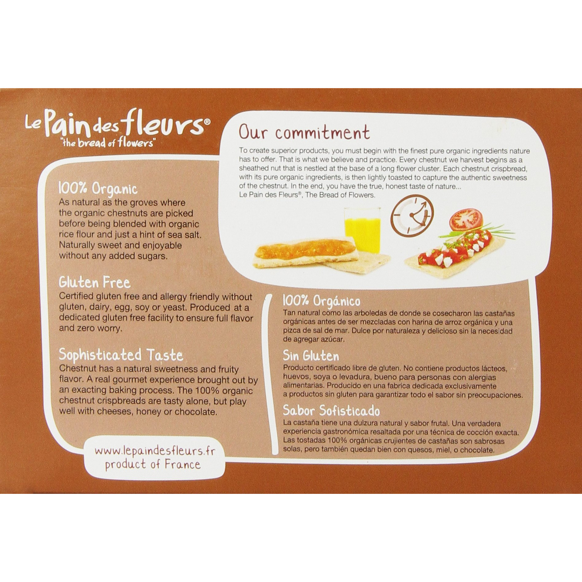 Le Pain Des Fleurs Crispbread, Chestnut, 5.3 Ounce