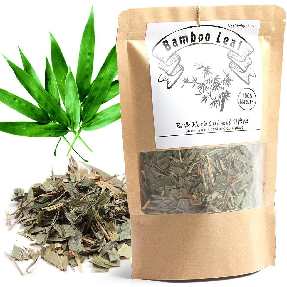 Eidolongreen [China Medicinal Herb] Bamboo Leaves Tea, Bamboo Tea, Organic Bamboo Leaf Tea, (Danzhuye//  ) Chinese Herbal Dried Loose Leaves 88G (3 Oz)