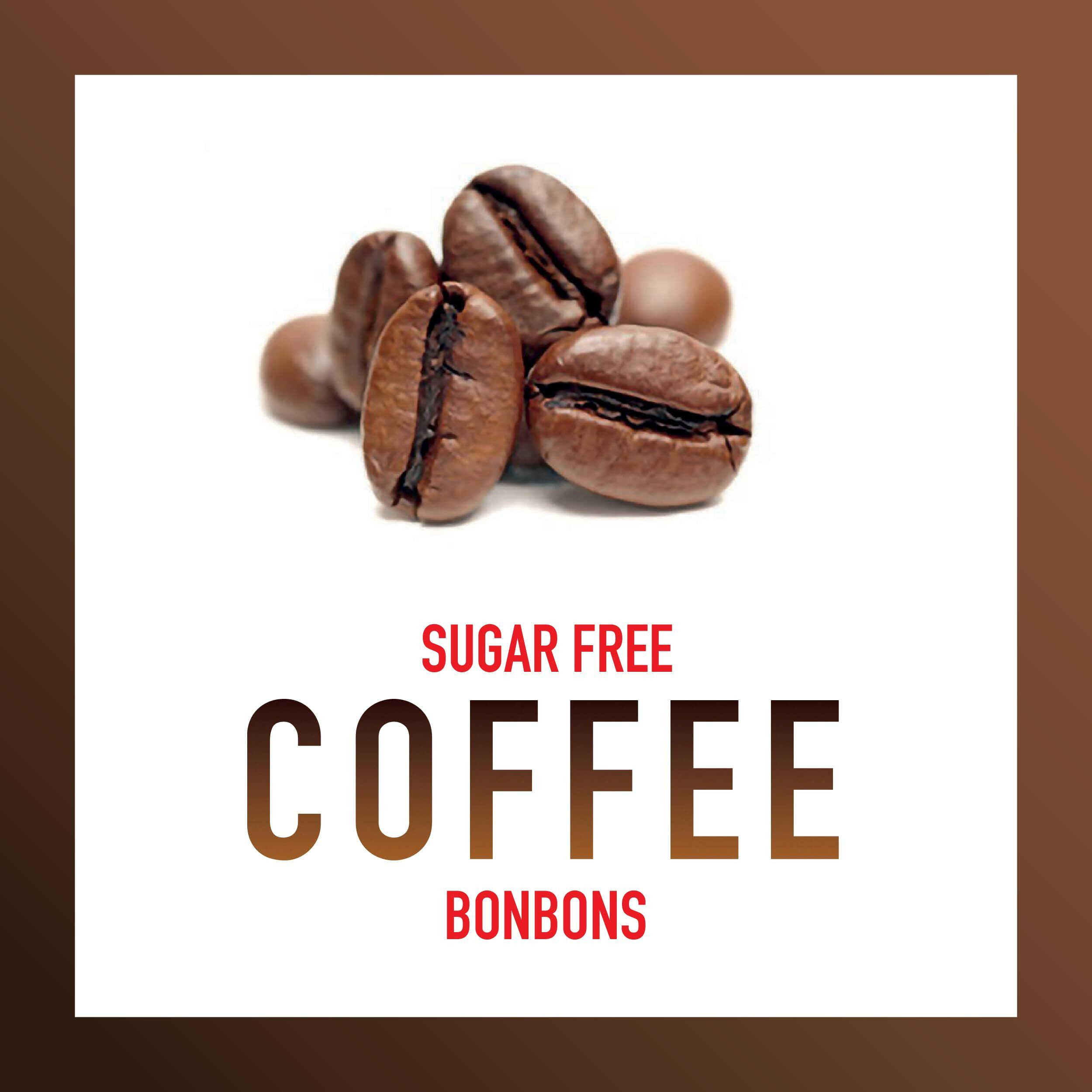 Swiss Imports Sugar Free Bonbons Hard Candy Drops, Coffee, 17.6 Oz/ 500G Bocca Box With 200 Individually Wrapped Pieces