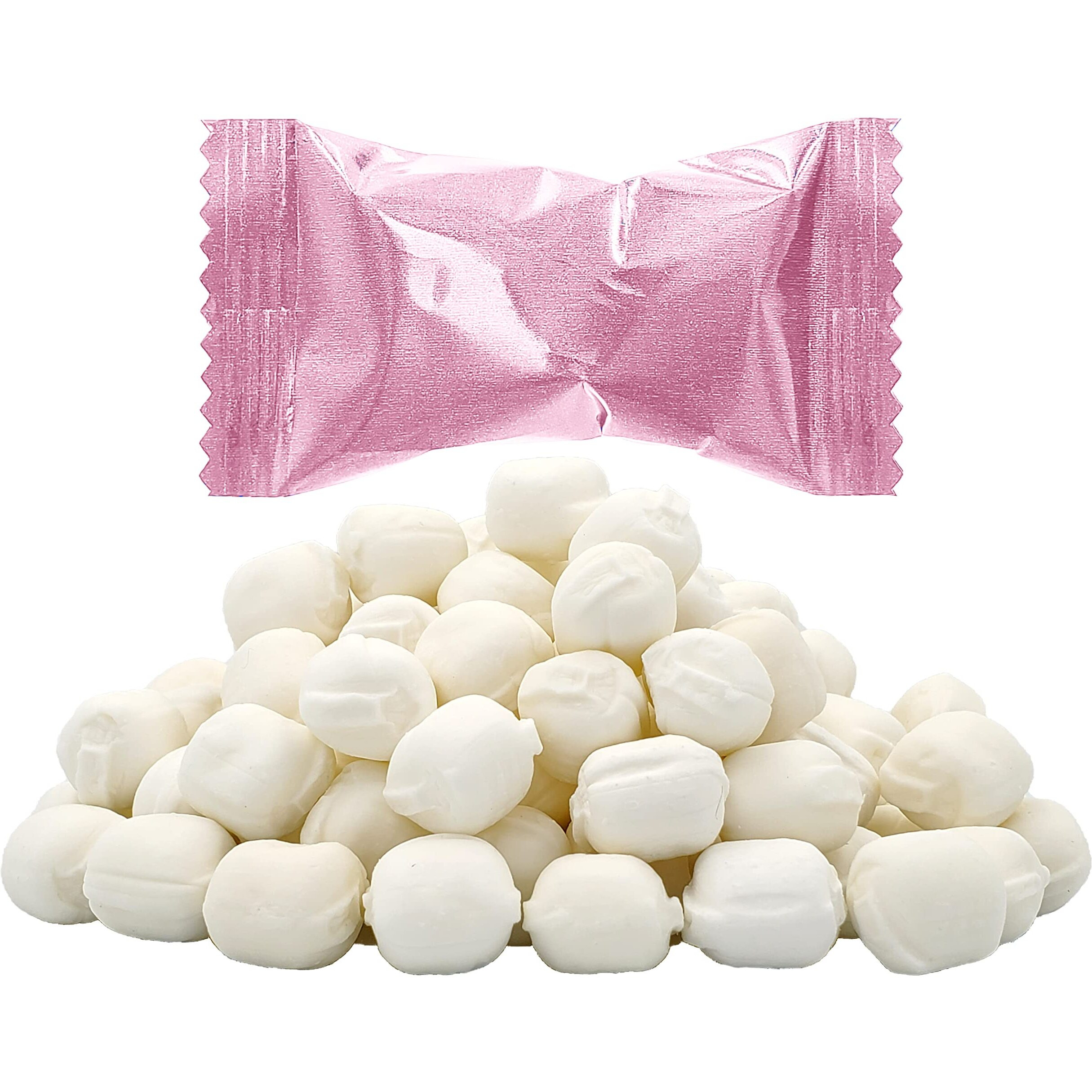Pastel Pink Buttermints, Mint Candies, After Dinner Mints, Butter Mint Candy, Fat-Free, Individually Wrapped (275 Pieces)