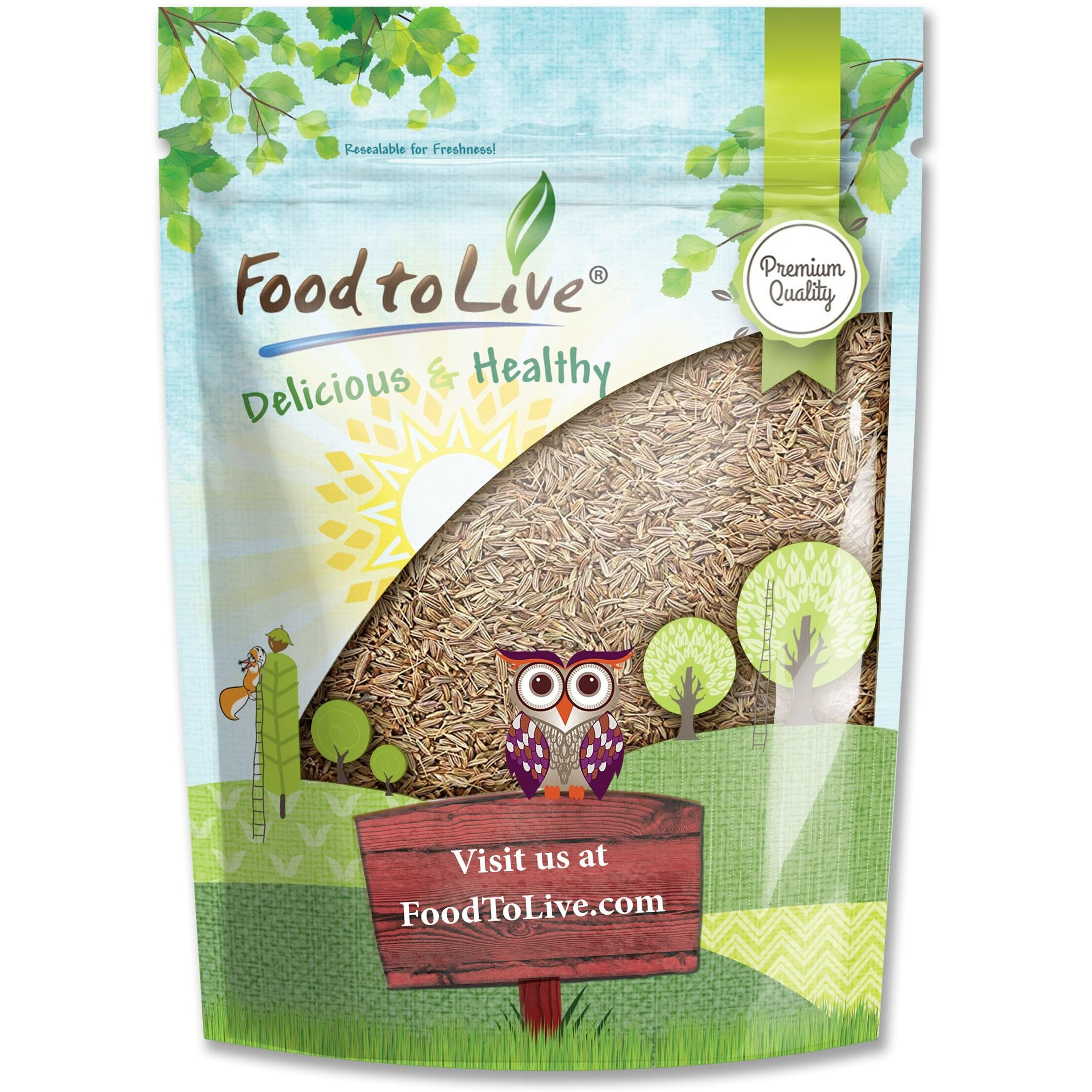 Food To Live - Caraway Seeds, 8 Ounces Whole Raw Dried Caraway Seeds, Kosher And Vegan, Bulk Savory Spice. Rich In Dietary Fiber And Minerals. Perfect For Rye Bread.