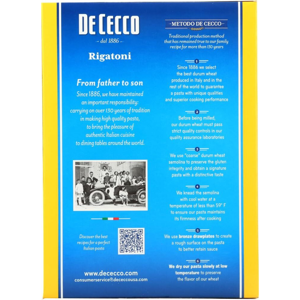 De Cecco Pasta Rigatoni No. 24, 16 Oz