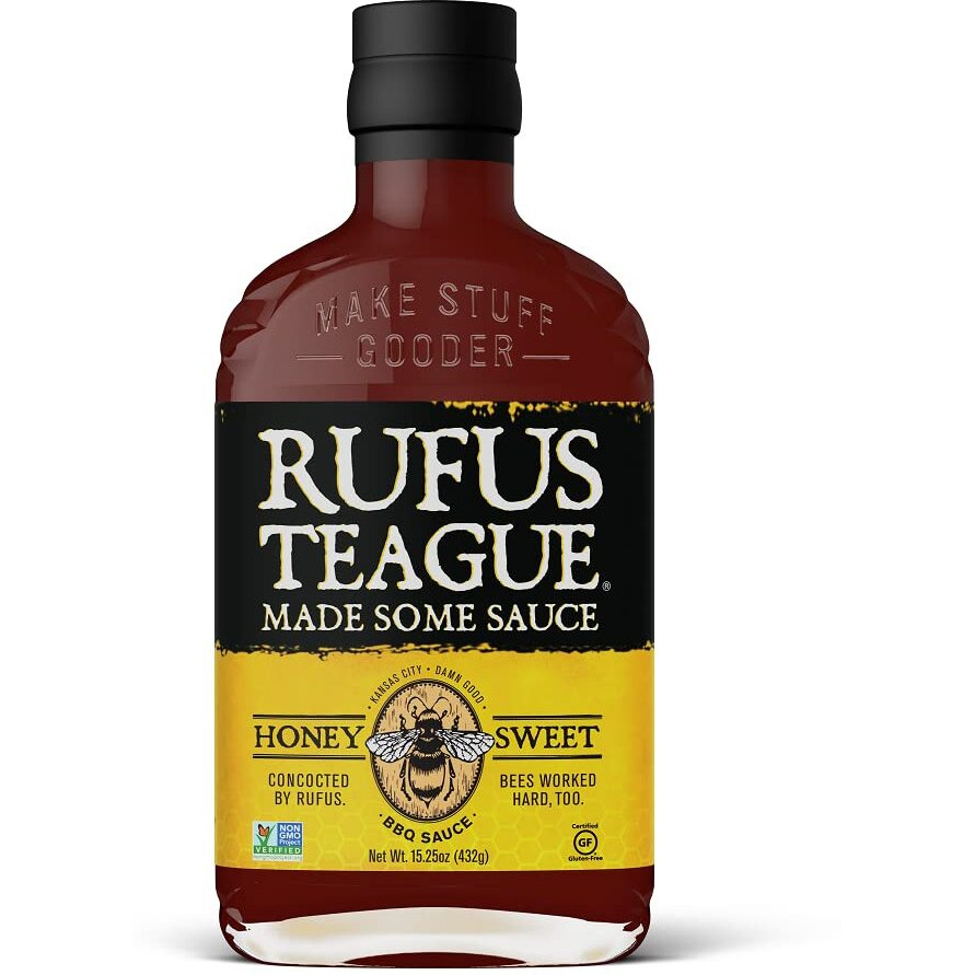 Rufus Teague - Honey Sweet Bbq Sauce - Premium Barbecue Sauce - 15.25 Oz. Bottle