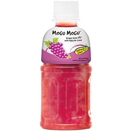 Mogu Mogu Fruit Juice With Nata De Coco, 6 Flavors, 6 Pack Bundle
