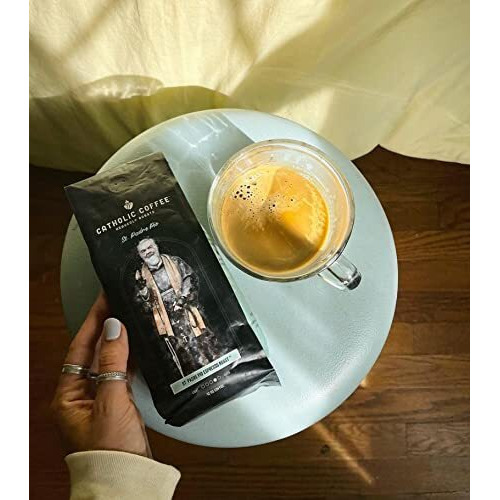 Padre Pio Medium Italian Blend Roast Coffee (Whole Bean) 12 Ounces