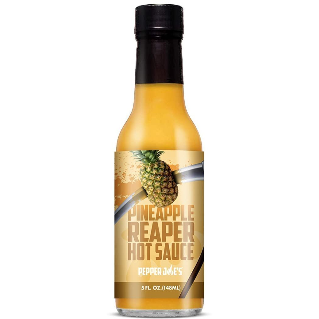 Pepper Joes Pineapple Reaper Hot Sauce - Premium Carolina Reaper Sauce - Made With Worlds Hottest Chili Pepper And Ripe Pineapple - 5 Ounces