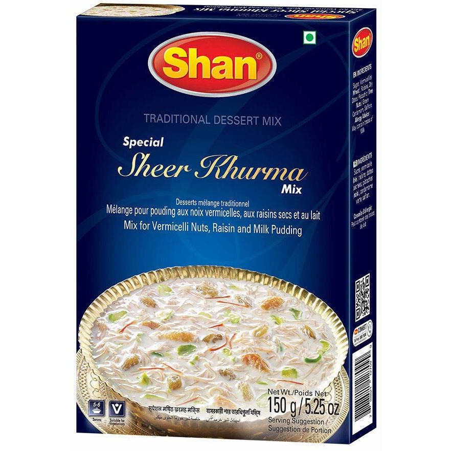 Shan Special Sheer Khurma Traditional Dessert Mix 4.29 Oz (150G) - Powder For Vermicelli, Nuts, Raisin And Milk Pudding - Suitable For Vegetarians - Airtight Bag In A Box