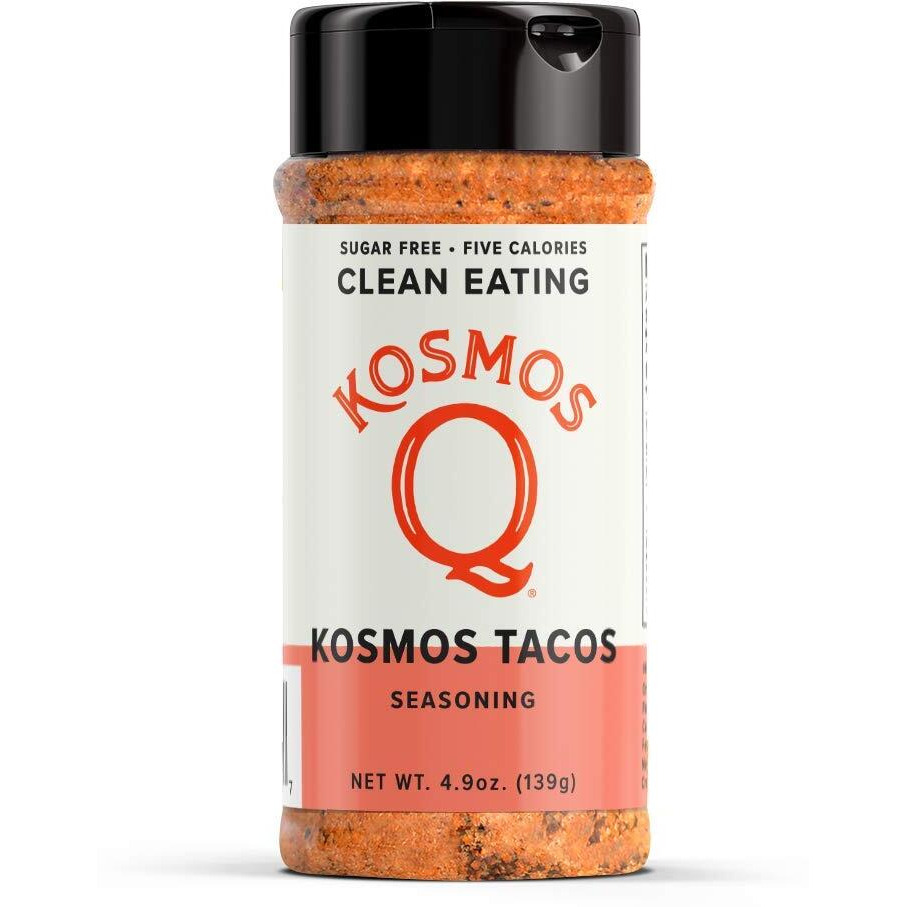 Kosmos Q Kosmos Taco Seasoning | Fajita & Taco Spice Mix | All-Natural Cooking Herbs & Spices | Paleo & Keto Diet Friendly Flavor Blend | Sugar-Free, Msg-Free | 5 Calories | 4.9 Oz. Shaker Bottle