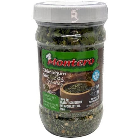 Montero Chimichurri Mix 2Oz - Dry Chimichurri Sauce Blend - Fat & Cholesterol Free - Sugar Free - Lite & Healthy