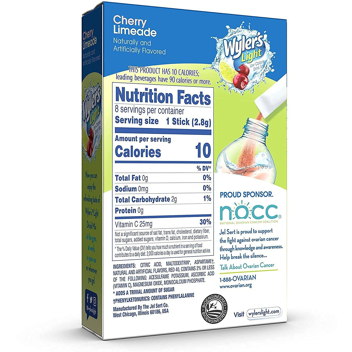 Wyler's Light Singles To Go Powder Packets, Water Drink Mix, Cherry Limeade, 8 Packets Per Box, 24 Total Packets (Pack Of 3)