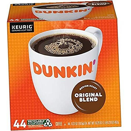 Dunkin' Original Blend Medium Roast Coffee, 44 Keurig K-Cup Pods .2.Pack 22 Count (Pack Of 2)