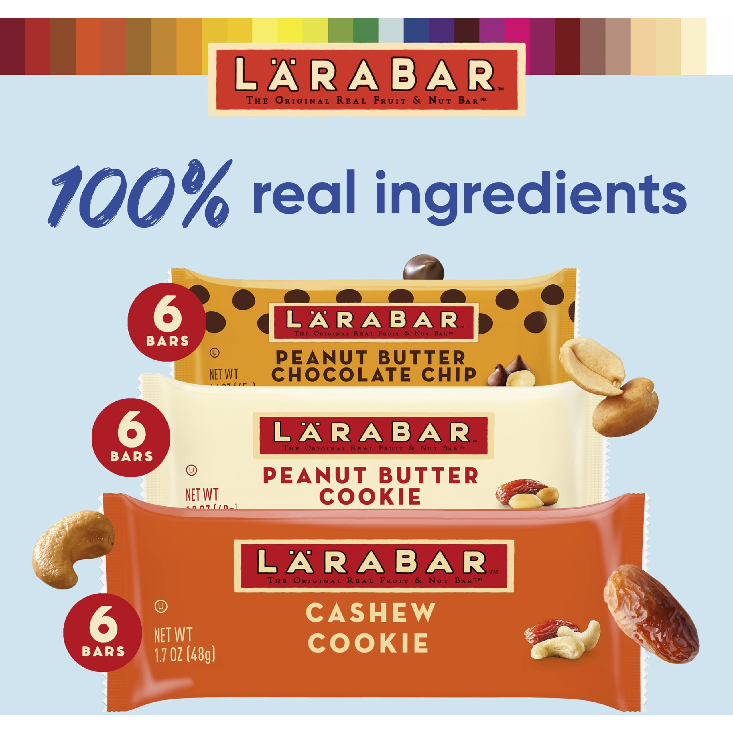 Larabar Variety Pack, Gluten Free Vegan Fruit & Nut Bars, 18 Bars, 1 Lb 14 Oz