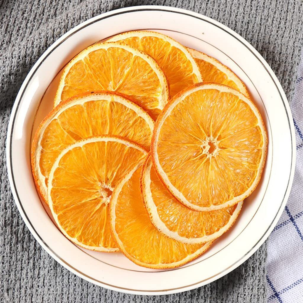 Jtedzi Dried Orange Slices, Dehydrated Orange Slices, Dried Citrus Slices, Dehydrated Fruit For Cocktails Garnish, Home Decor, No Sugar Added Fruit Tea (Orange Slices, 17.63Oz(500G))
