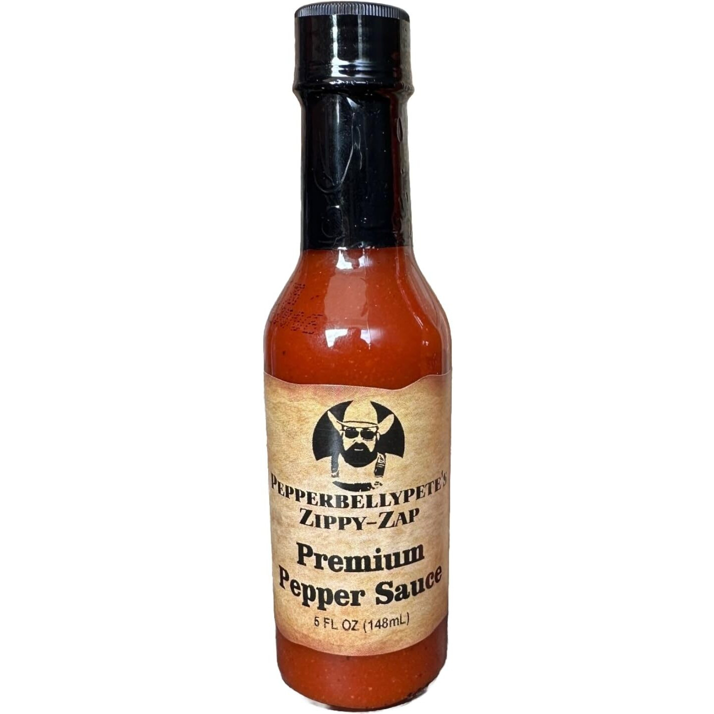 Pepper Belly Pete's Zippy-Zap Gourmet Hot Sauce-Pepper Sauce-Premium Red Cayenne 5Oz