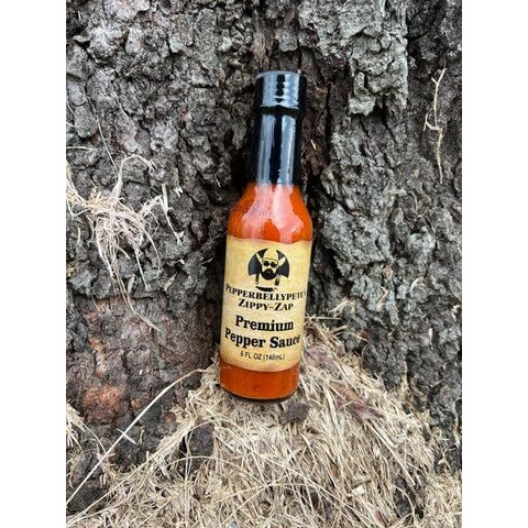 Pepper Belly Pete's Zippy-Zap Gourmet Hot Sauce-Pepper Sauce-Premium Red Cayenne 5Oz