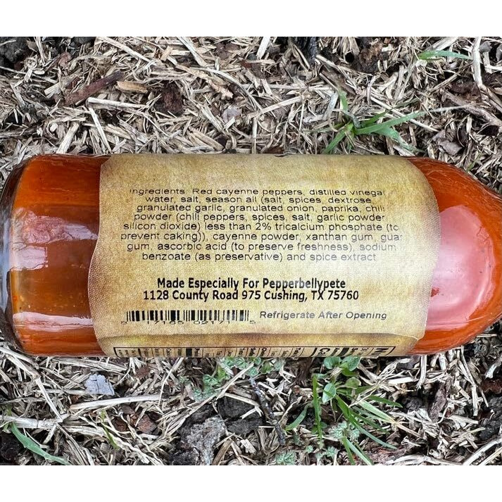 Pepper Belly Pete's Zippy-Zap Gourmet Hot Sauce-Pepper Sauce-Premium Red Cayenne 5Oz
