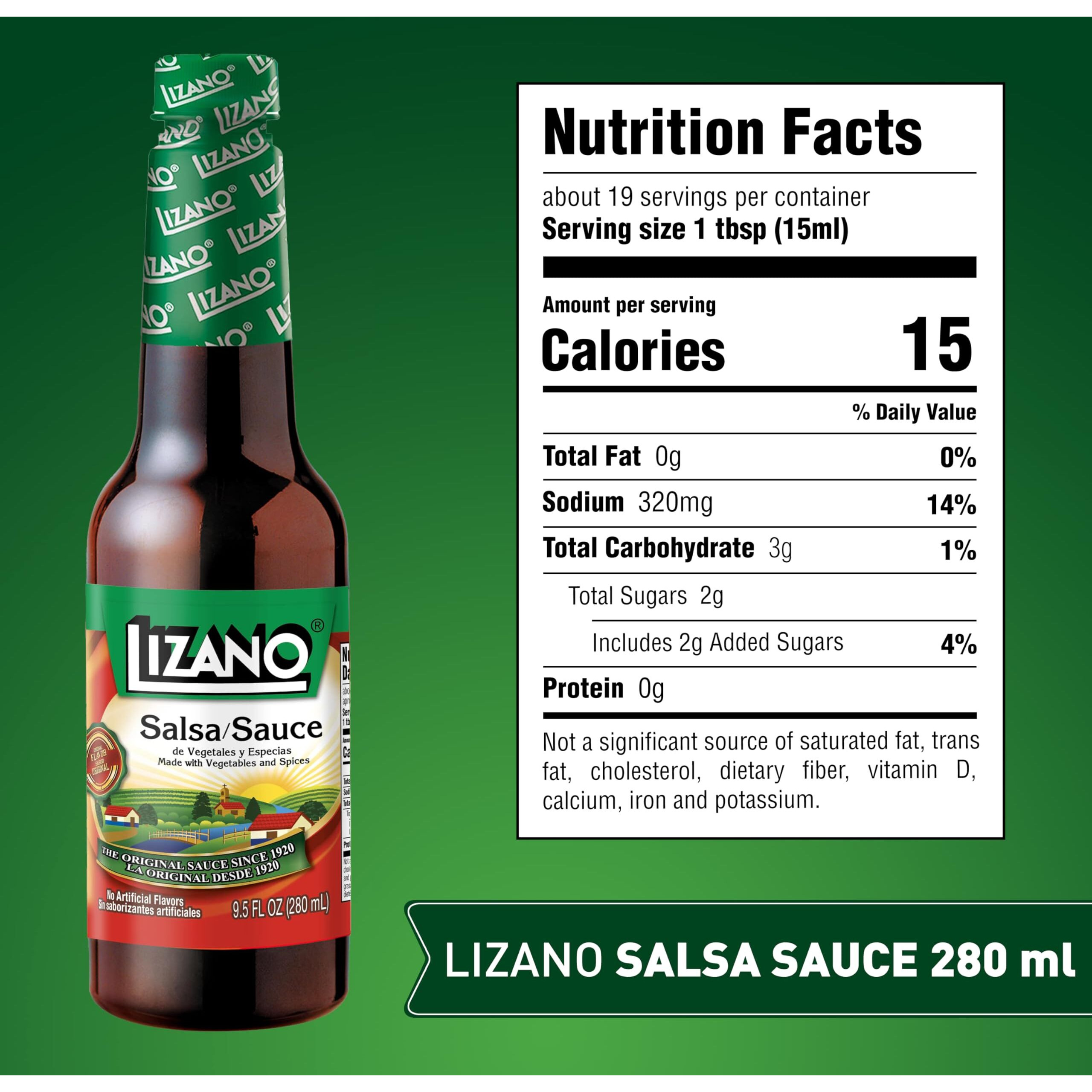 Lizano Salsa Sauce With Vegetables And Spices, 9.46 Fl Oz (Pack Of 2)