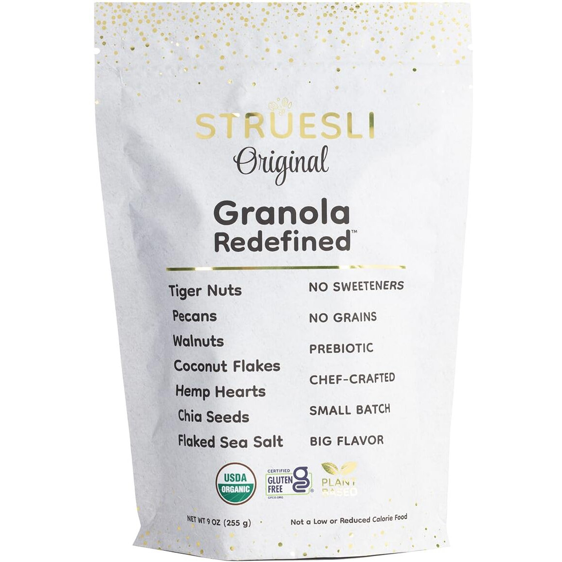 Struesli - Organic Original Granola Redefined | No Added Sweeteners, No Grains | Keto & Paleo Friendly | Gluten-Free, Grain-Free, Sugar-Free | Healthy Adult Snack | High-Fiber, Nutrient-Rich, Satisfying Crunch