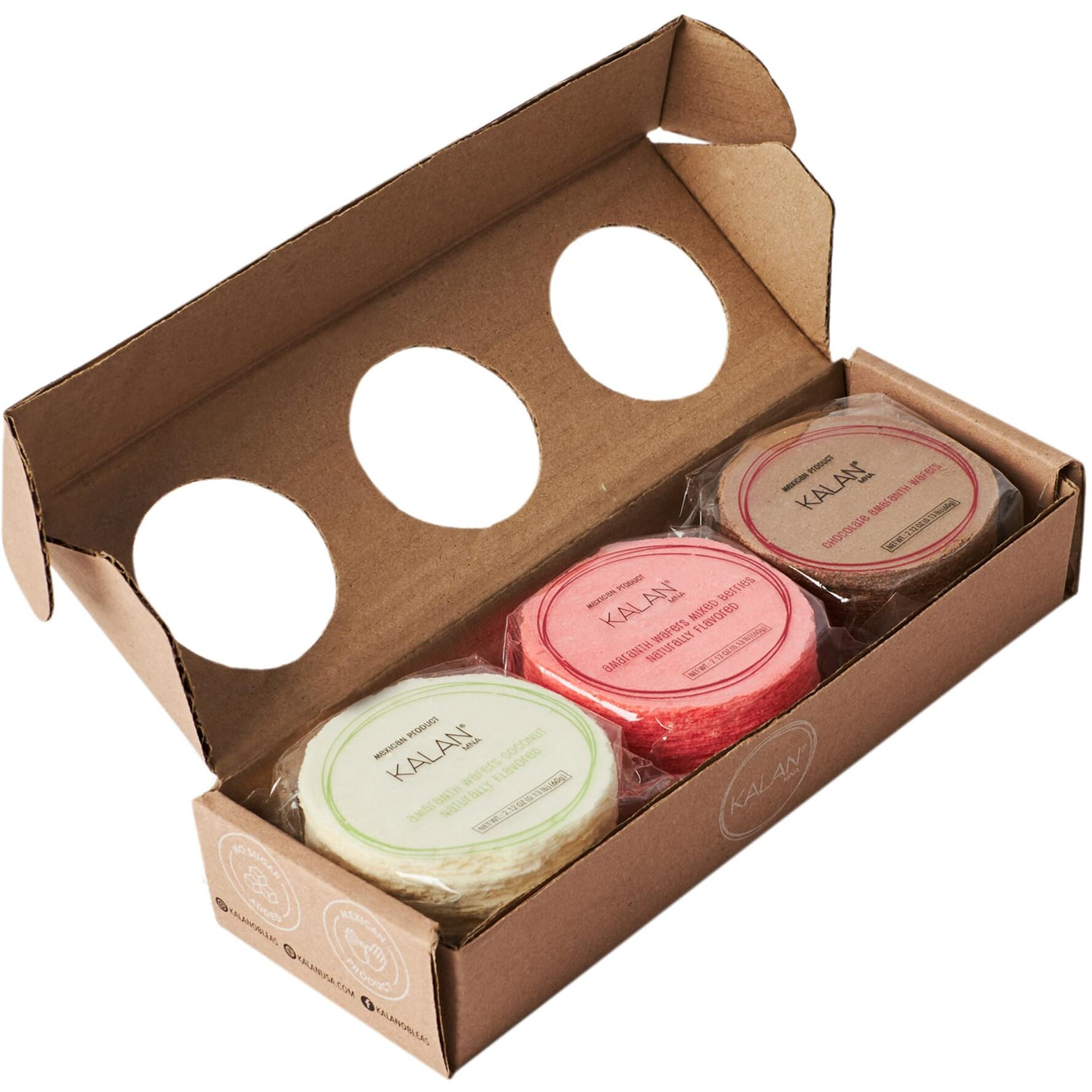 Kalan Mix Amaranth Flour Wafer Thins, Vegan And Sugar-Free, Pack Of 3