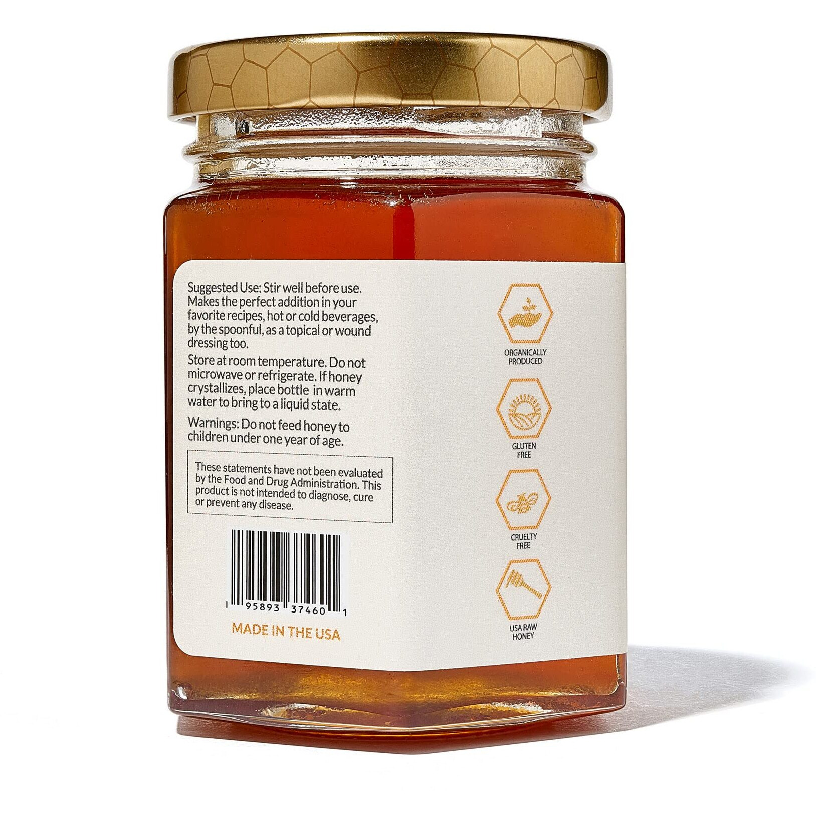 Honeybeez Premium Raw Honey Infused With Hemp- 32Mg Per Serving (Natural, 8Oz)