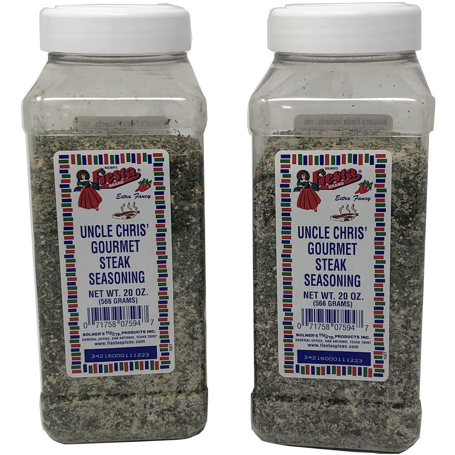 Bolner's Fiesta Uncle Chris Gourmet Steak Seasoning, 20-Ounce, Set Of 2