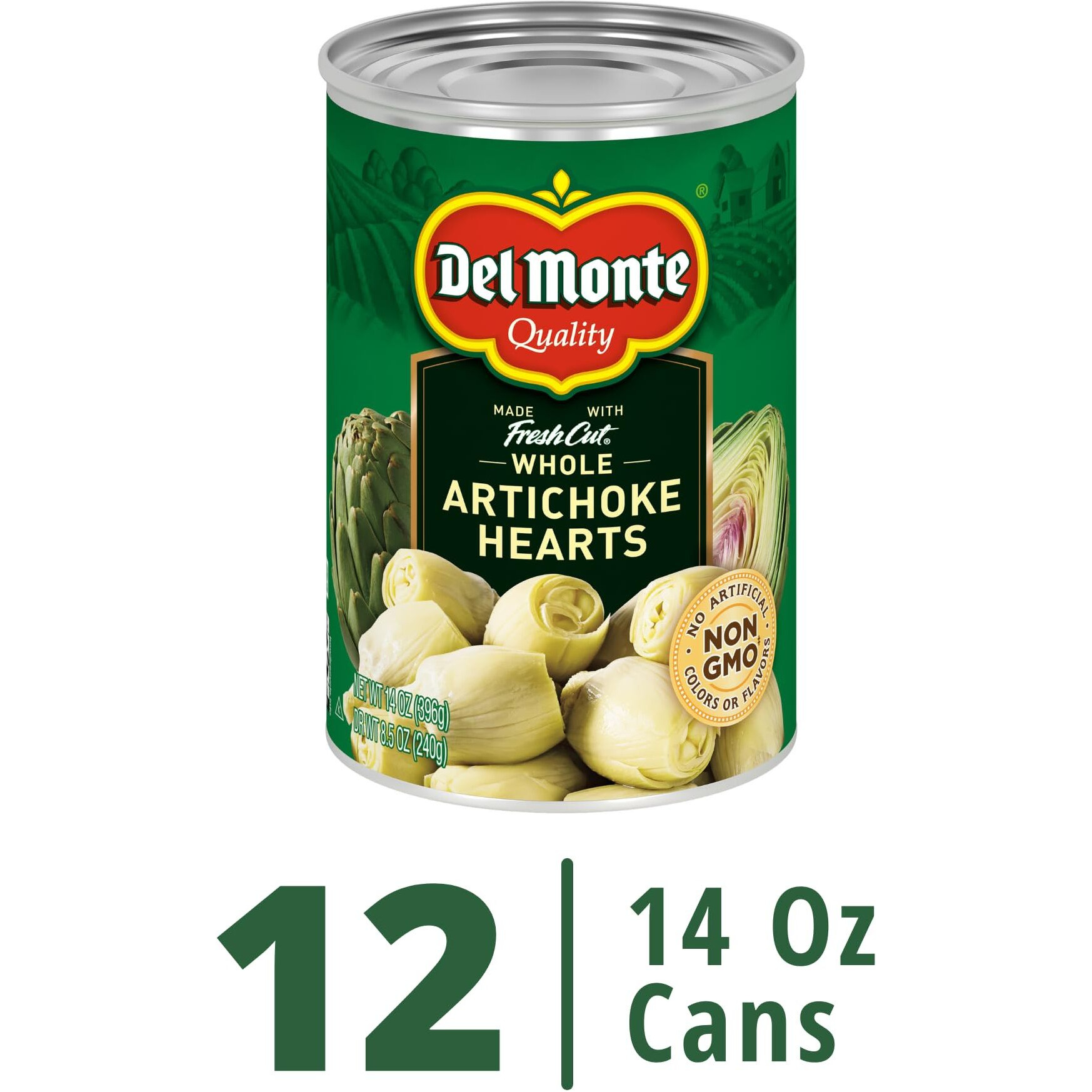 Del Monte Whole Artichoke Hearts 14 Oz. Can, 12 Pack
