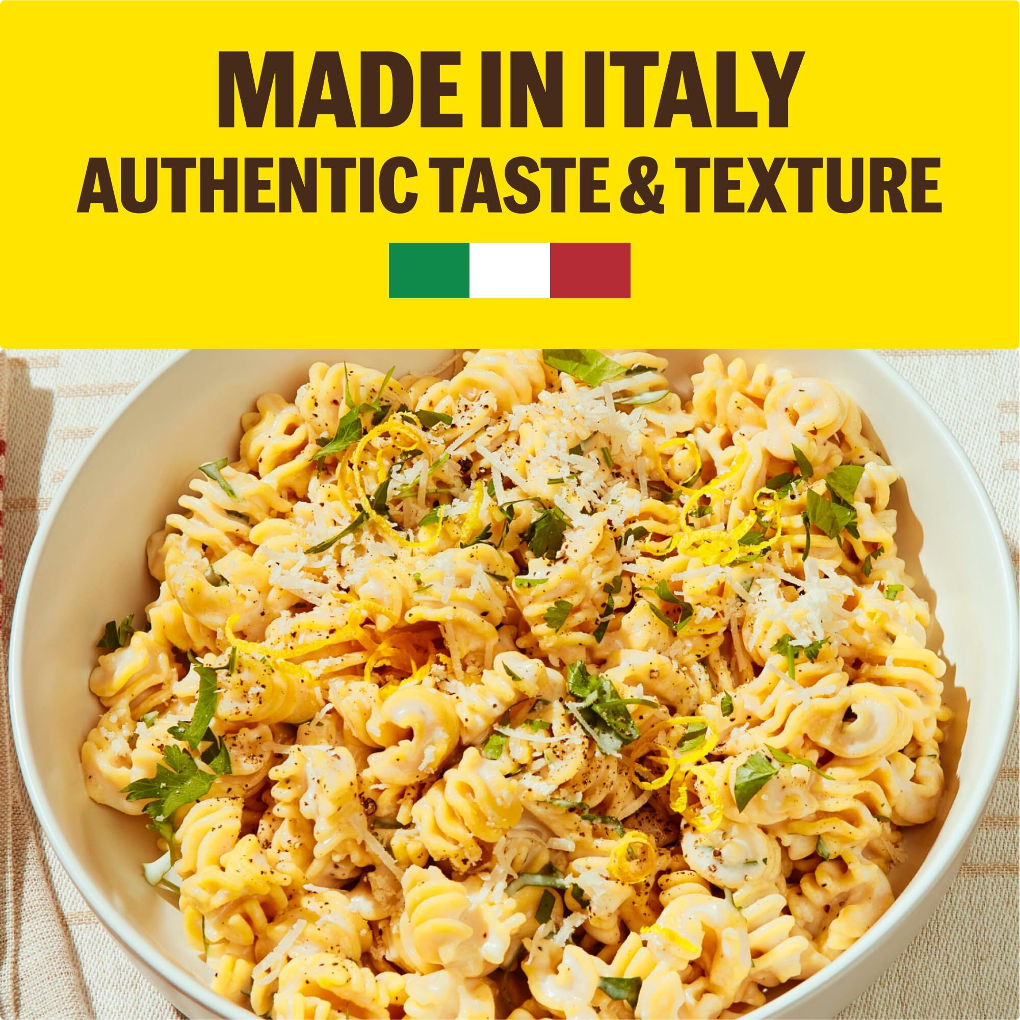 Brami 8 Pack Radiatori Italian Protein Pasta | Low Carb | High Fiber | High Protein | Non-Gmo | Keto | Made In Italy | Dry Pasta | Semolina Pasta | Fortified With Heart Healthy Lupini Beans | 12Oz