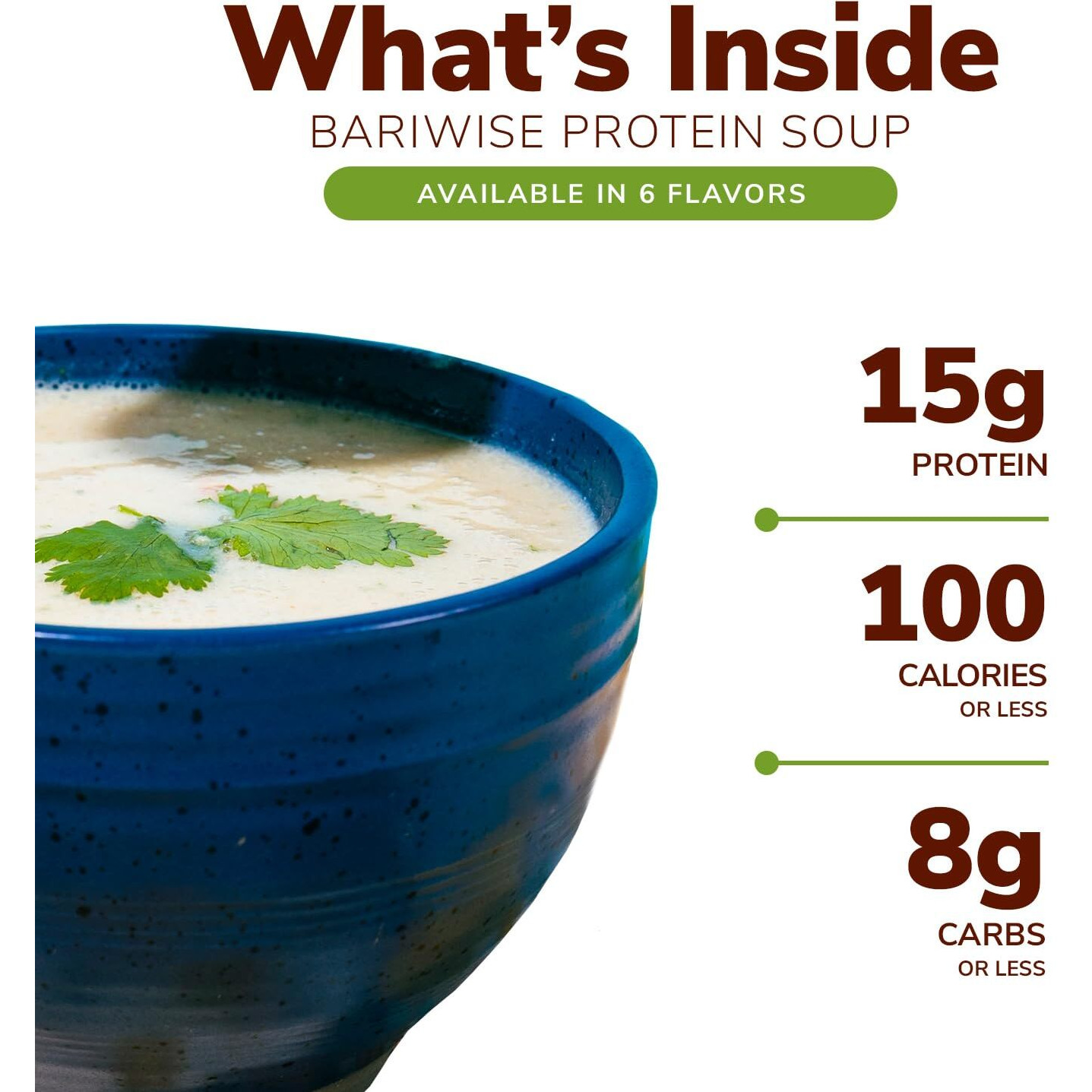 Bariwise Protein Soup Mix, Chicken Bouillon, Gluten Free, Low Carb & Keto Friendly (7Ct)