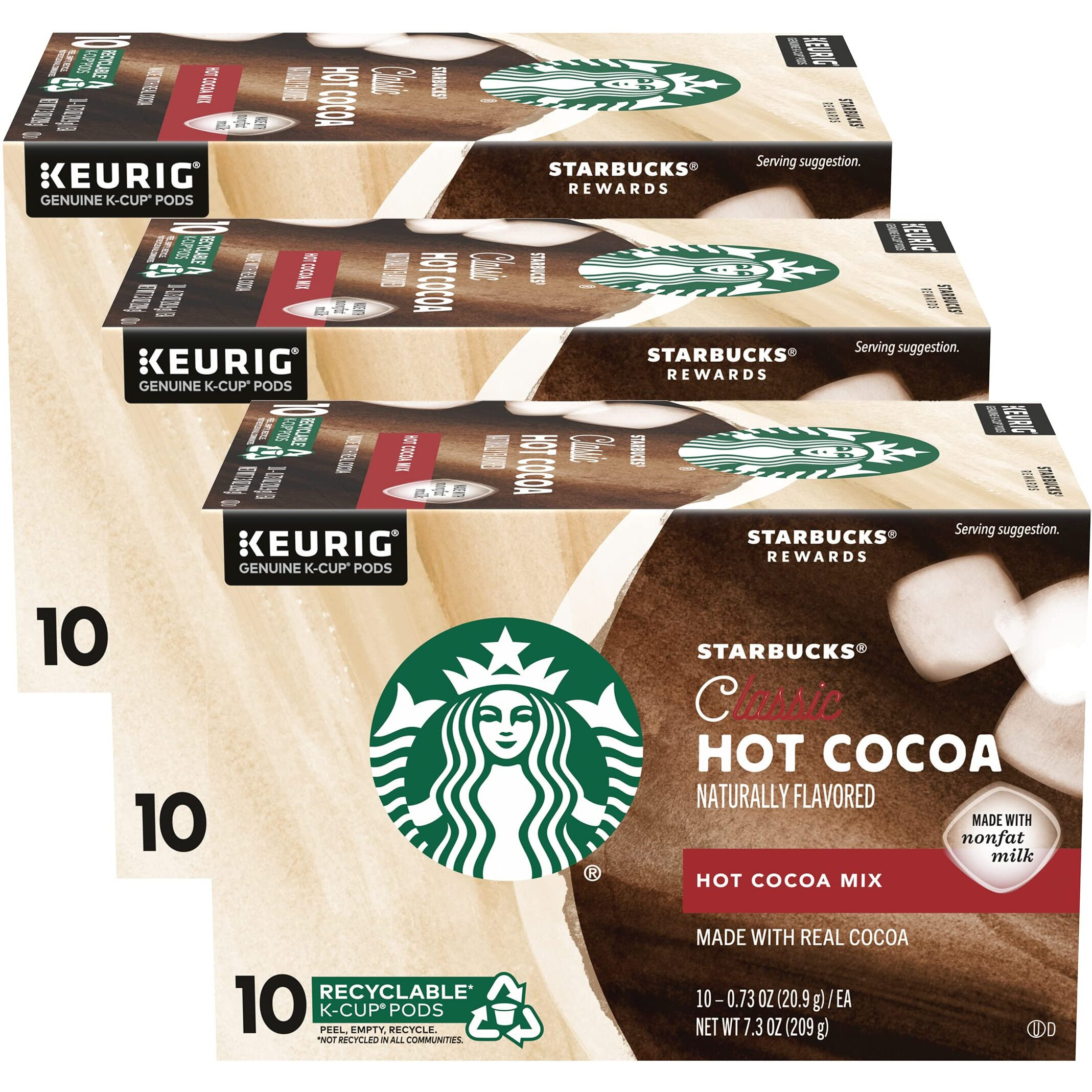 Starbucks Hot Cocoa K-Cup Coffee Pods (10 Count (Pack Of 3))