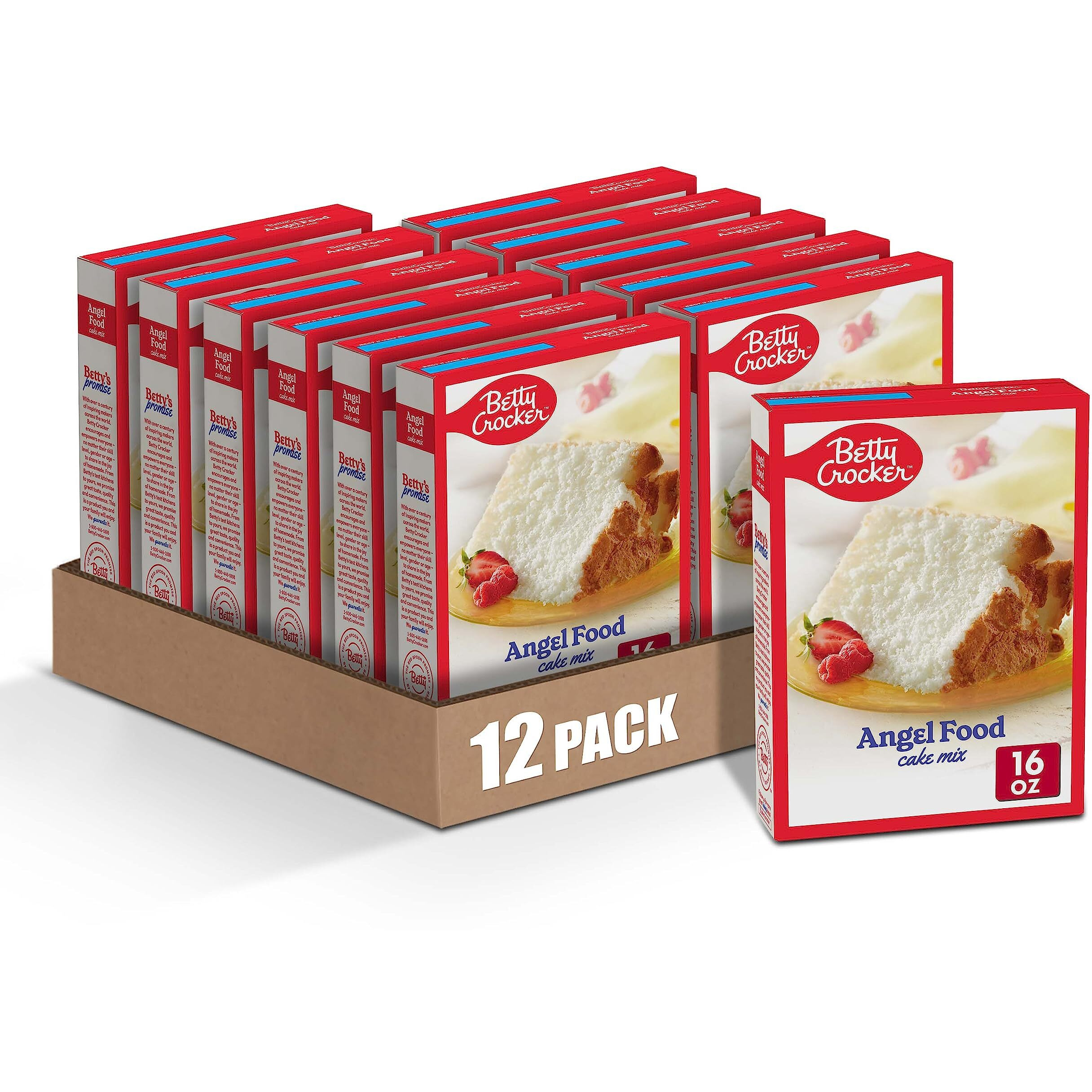 Betty Crocker Ready To Bake Angel Food Cake Mix, 16 Oz. (Pack Of 12)