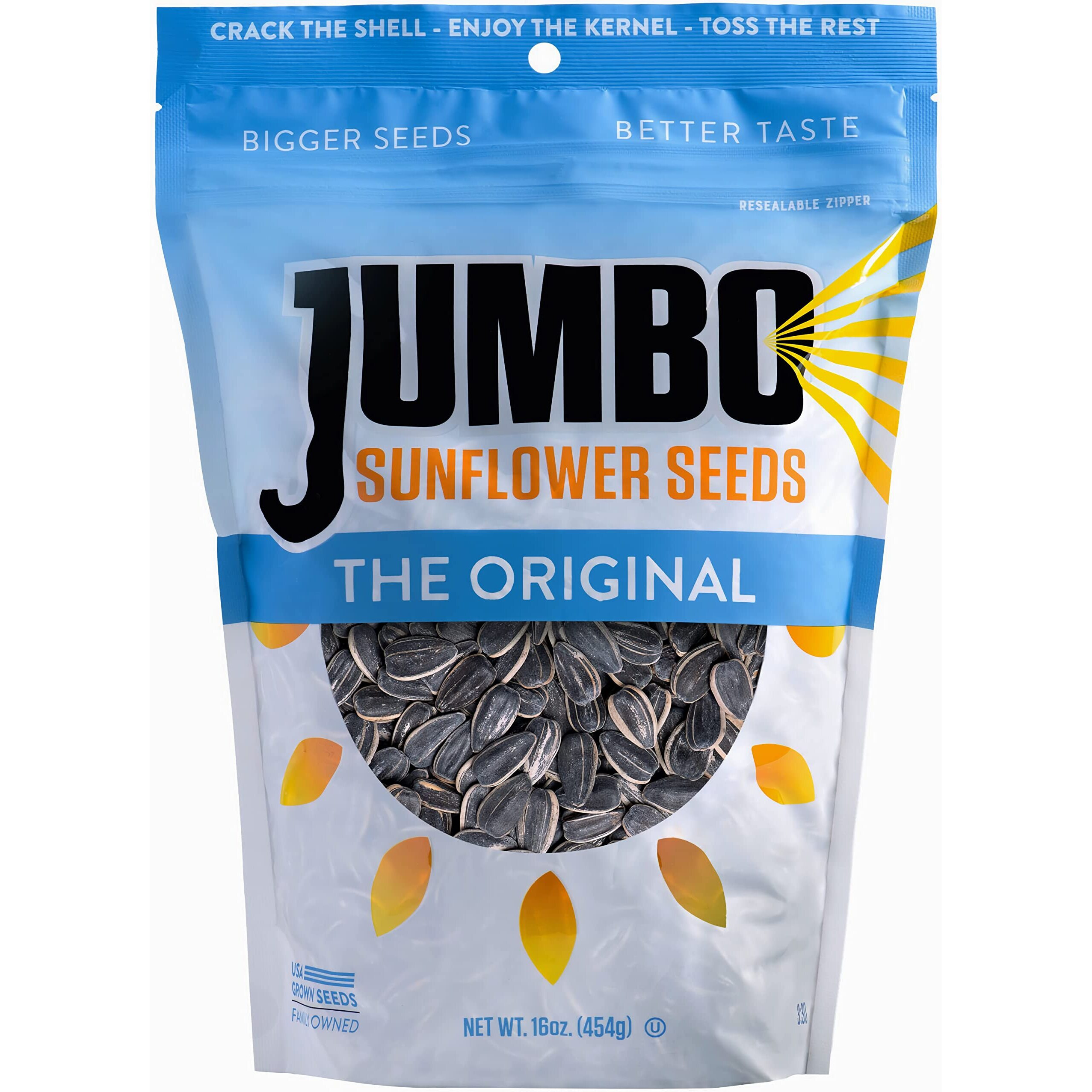 Jumbo Sunflower Seeds, Original, 16-Ounce (Pack Of 6)