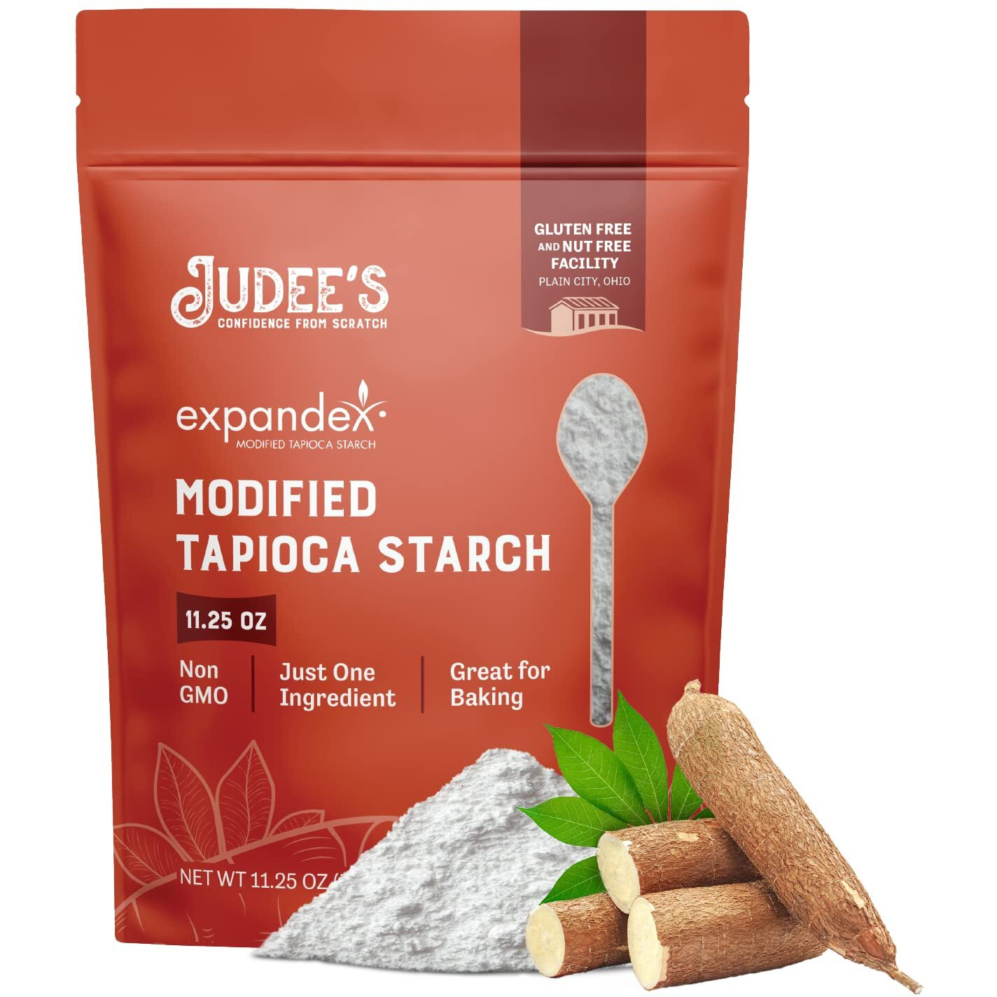 Judees Expandex Modified Tapioca Starch 11.25 Oz - 100% Non-Gmo, Gluten-Free & Nut-Free - Usa Packaged - Thickens And Enhances Texture - Great For Making Tortillas, Bread, And Bagels