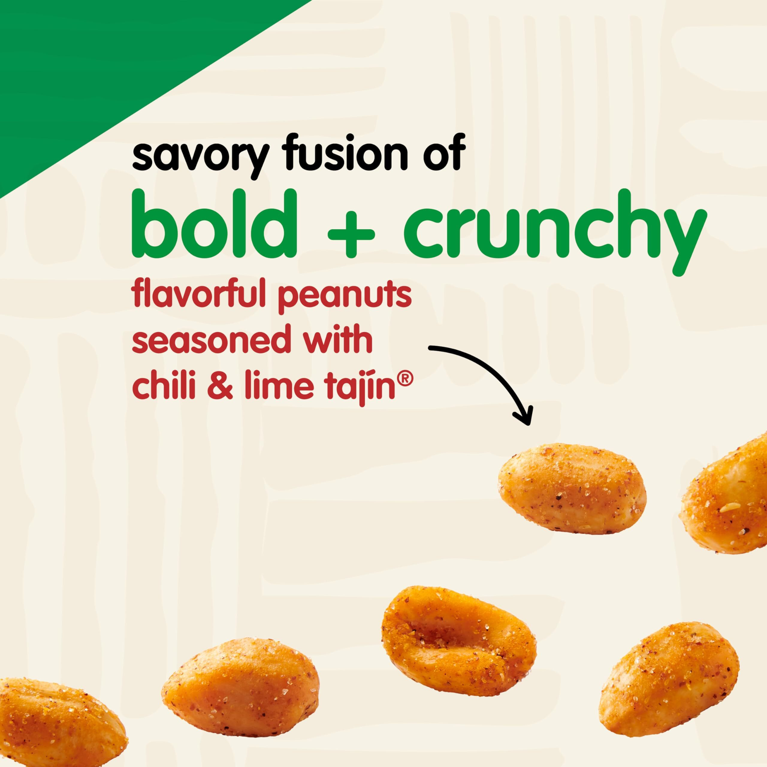 Snak Club Tajin Peanuts, Roasted Nuts With Chili And Lime Seasoning, Mild, Gluten-Free, Kosher Snacks, No Artificial Colors Or Flavors, Low Cholesterol, 2.75 Oz Snack Bags, 12 Pack