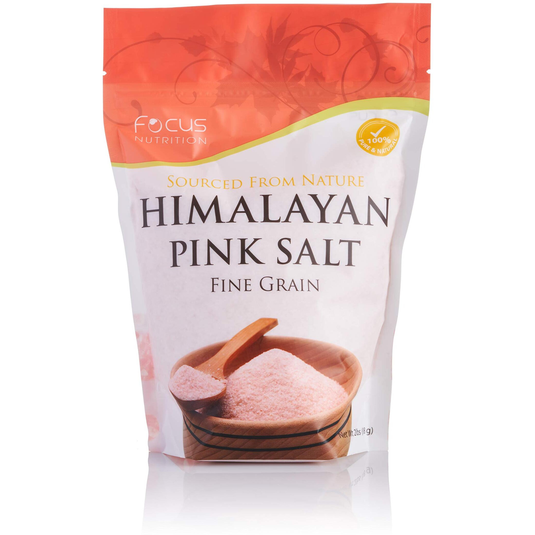 Focus Nutrition, Himalayan Pink Salt, 100% Natural Fine Grain, Resealable Pouch - 2 Lbs
