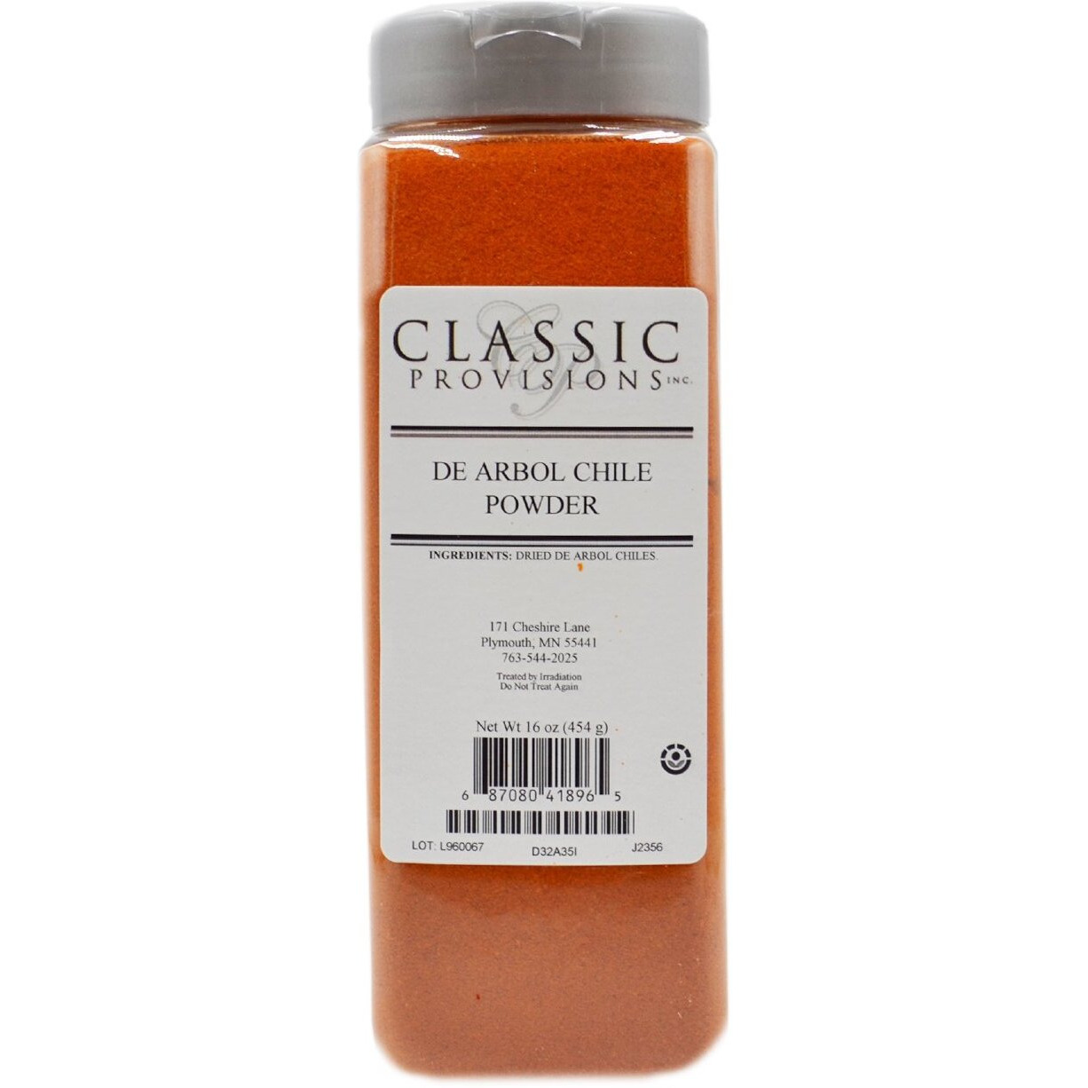 Classic Provisions Spices De Arbol Chili Powder, 16 Ounce