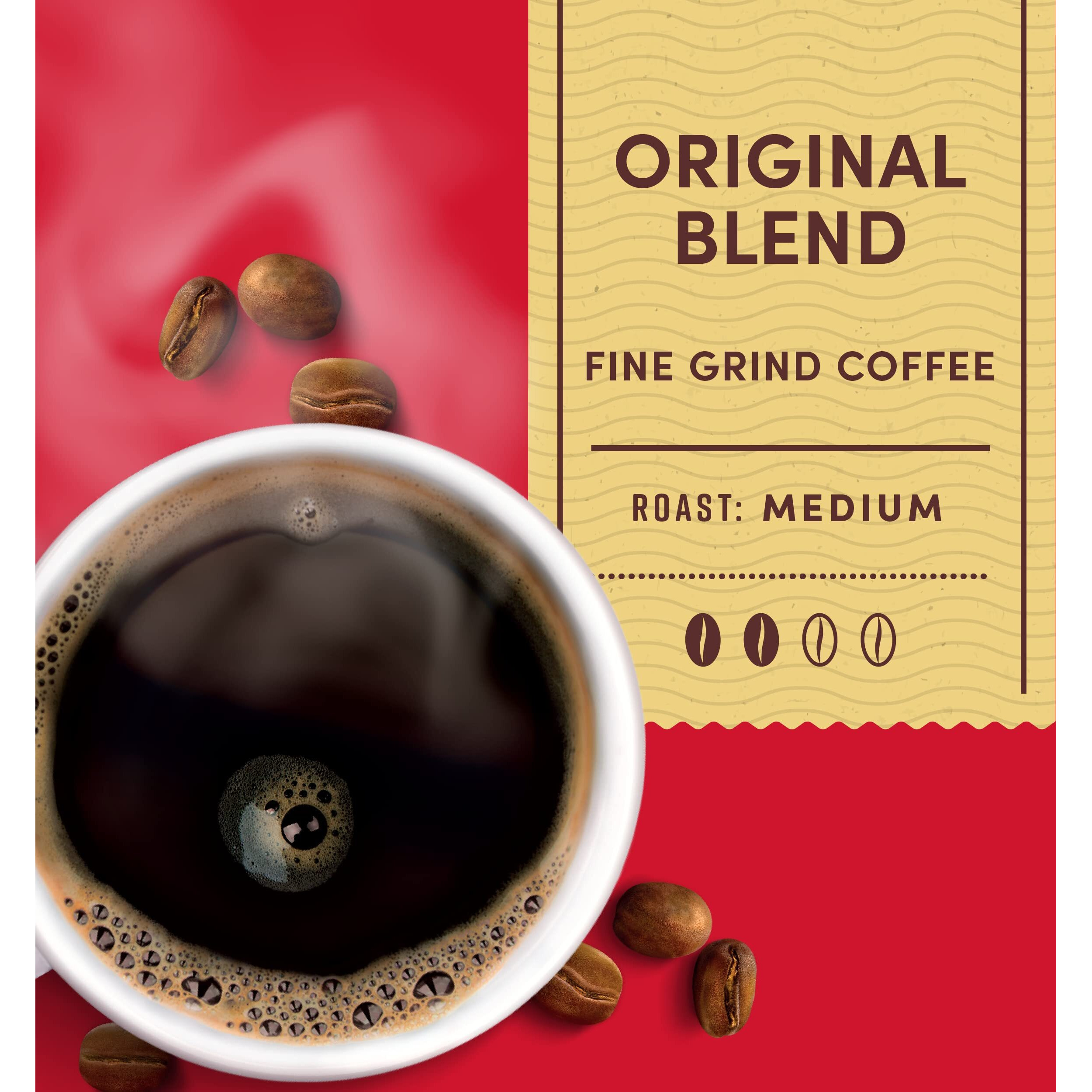 Tim Hortons Original Blend, Medium Roast Ground Coffee, Made With 100% Arabica Beans, 24 Ounce Bag