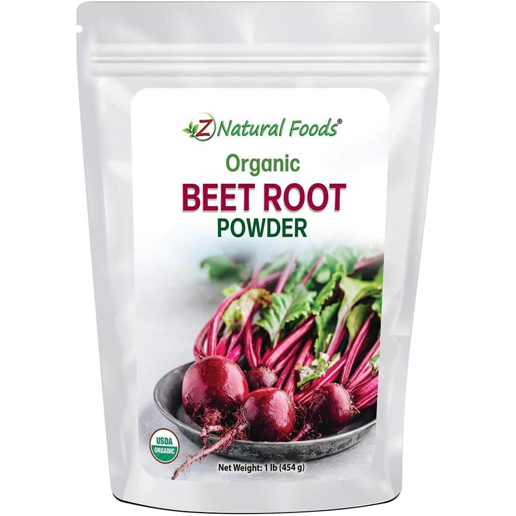 Z Natural Foods Organic Beetroot Powder, Nutrient-Packed Red Superfood Powder, Perfect For Smoothies, Juice, Drinks, And Recipes, Vegan, Non-Gmo, Gluten-Free, 1 Lb