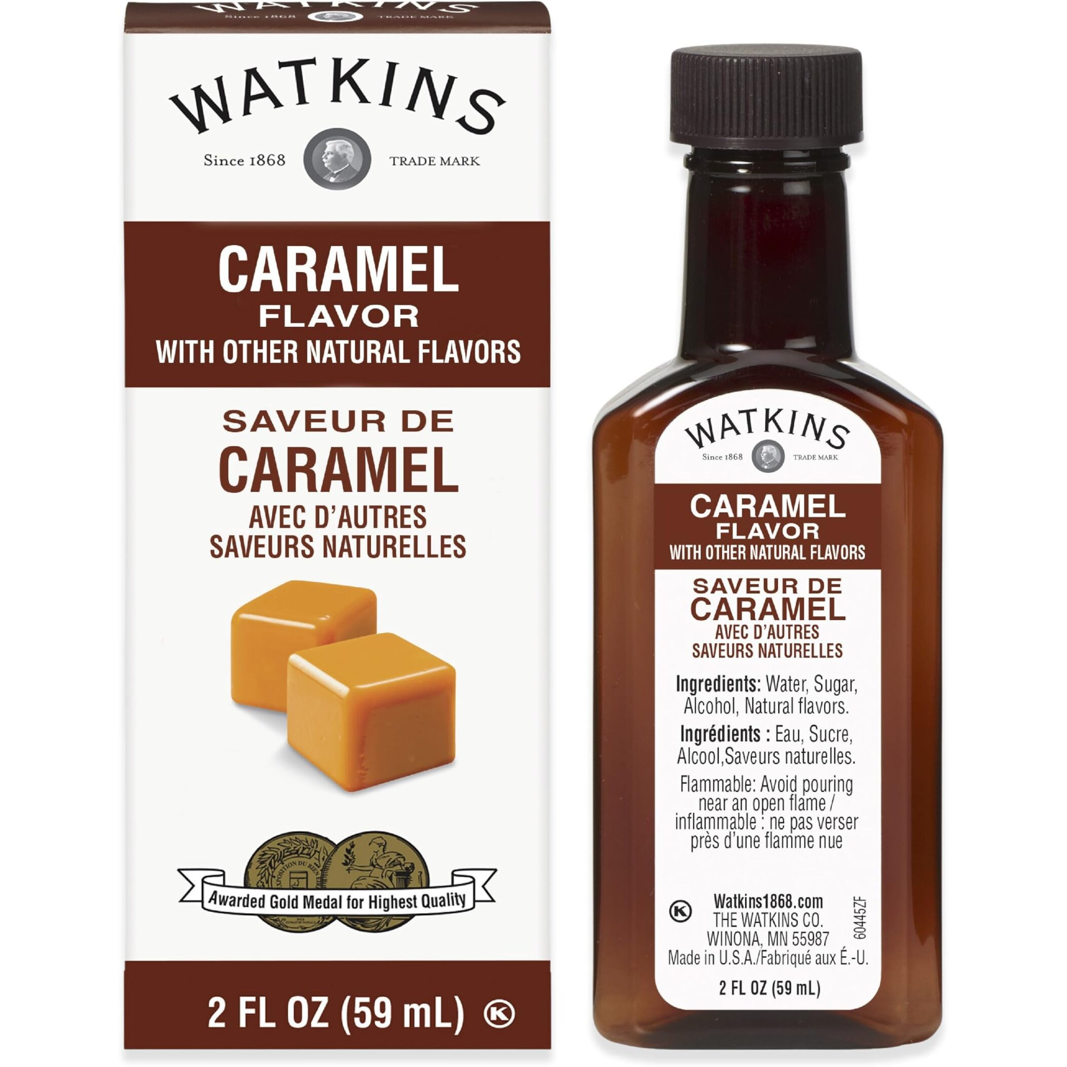 Watkins Caramel Flavor, 2 Oz. Bottles, Pack Of 6 (Packaging May Vary)