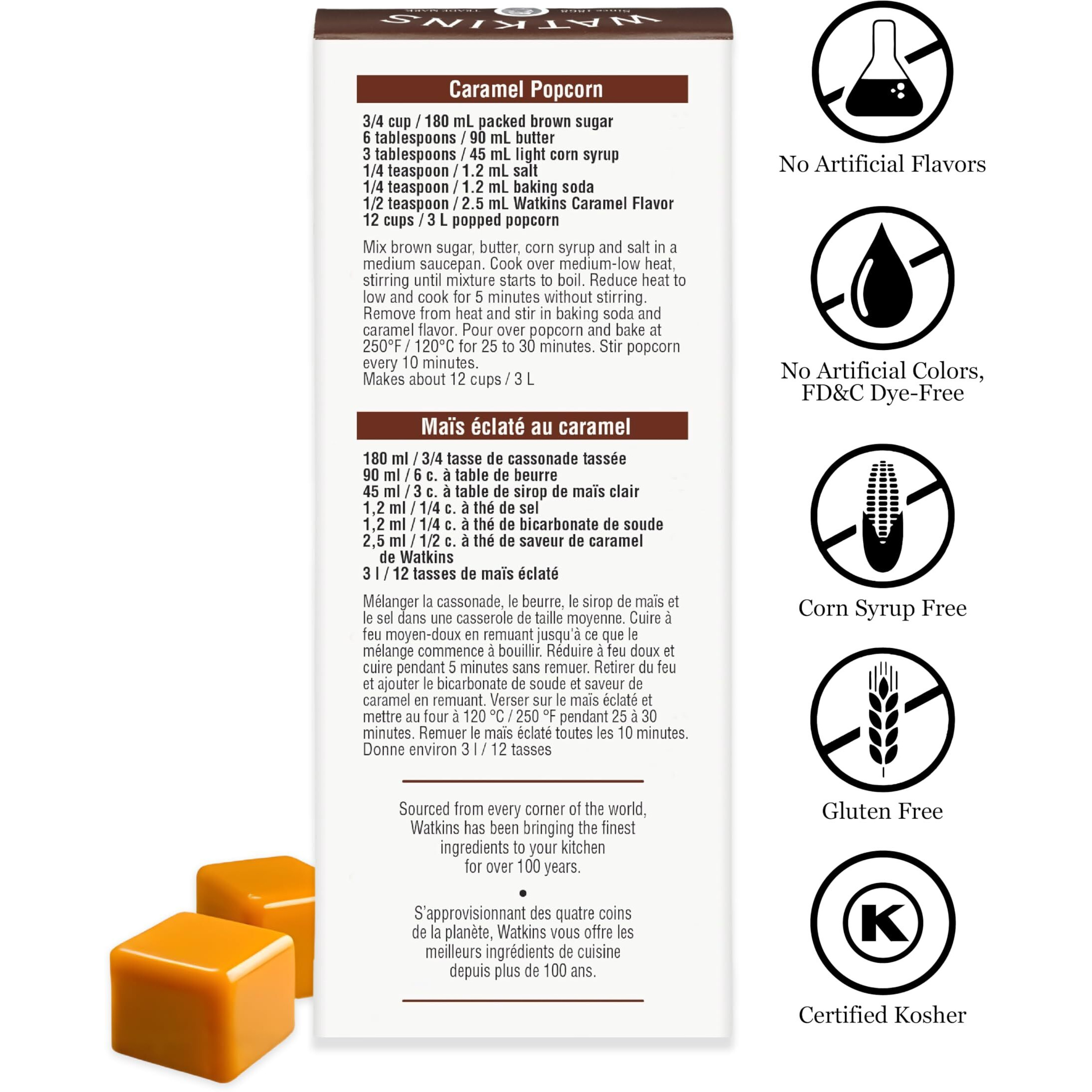 Watkins Caramel Flavor, 2 Oz. Bottles, Pack Of 6 (Packaging May Vary)