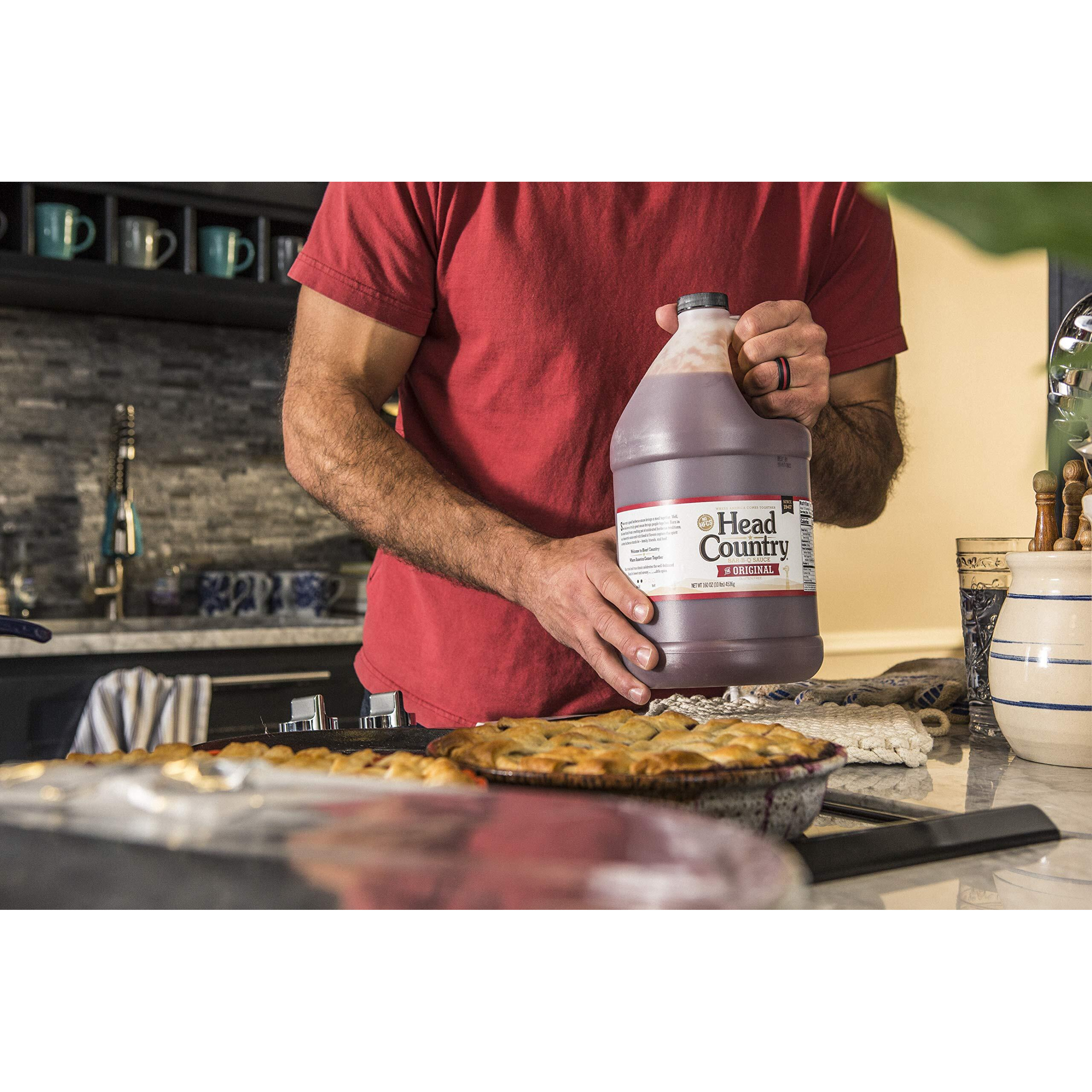 Head Country Bar-B-Q Sauce, Original - Soy Free, Gluten Free Barbecue Sauce With No Added Preservatives - Sweet & Savory Championship Bbq Sauce For Chicken, Pork, Ribs & Burgers - 160 Ounce, Pack Of 4