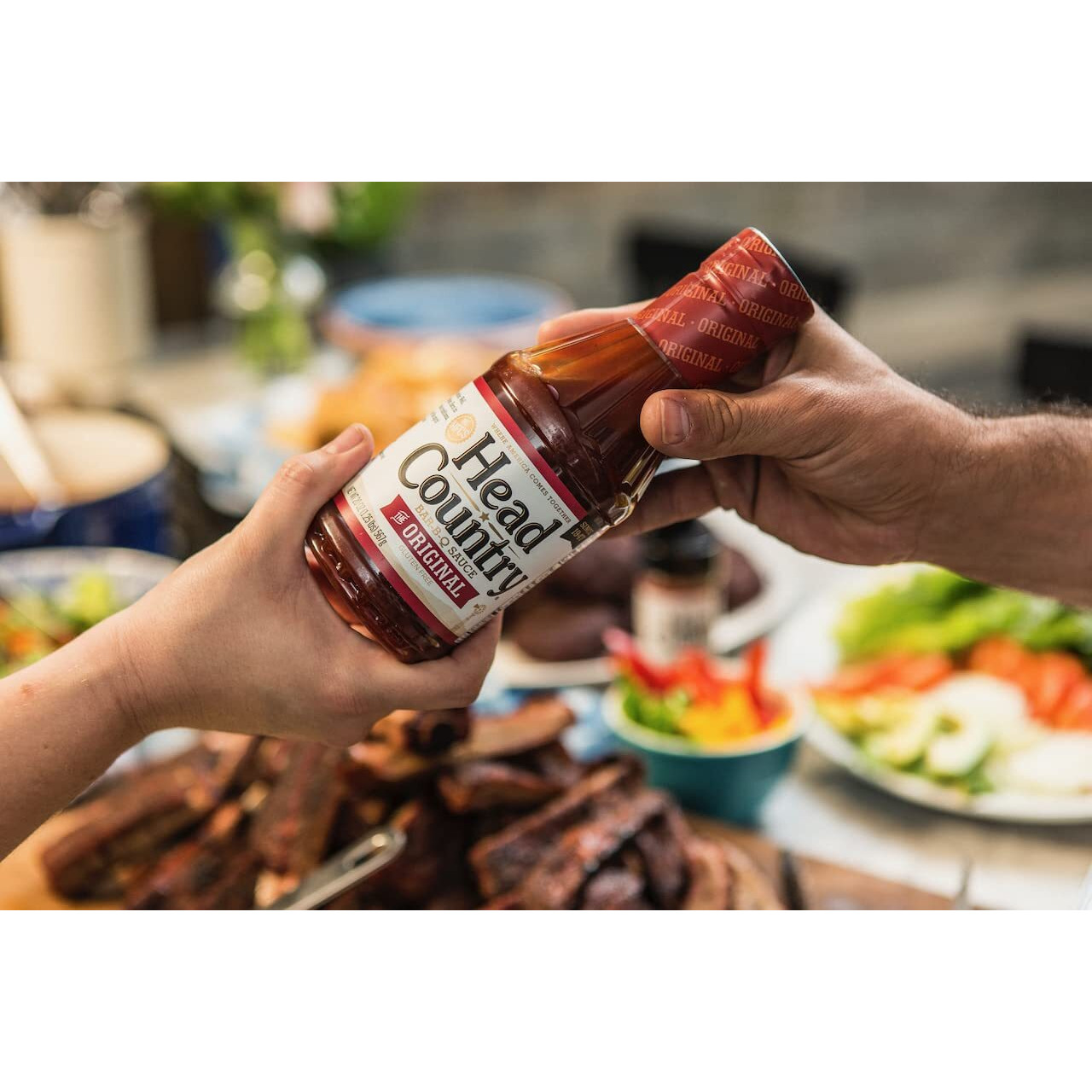 Head Country Bar-B-Q Sauce, Original - Soy Free, Gluten Free Barbecue Sauce With No Added Preservatives - Sweet & Savory Championship Bbq Sauce For Chicken, Pork, Ribs & Burgers - 160 Ounce, Pack Of 4