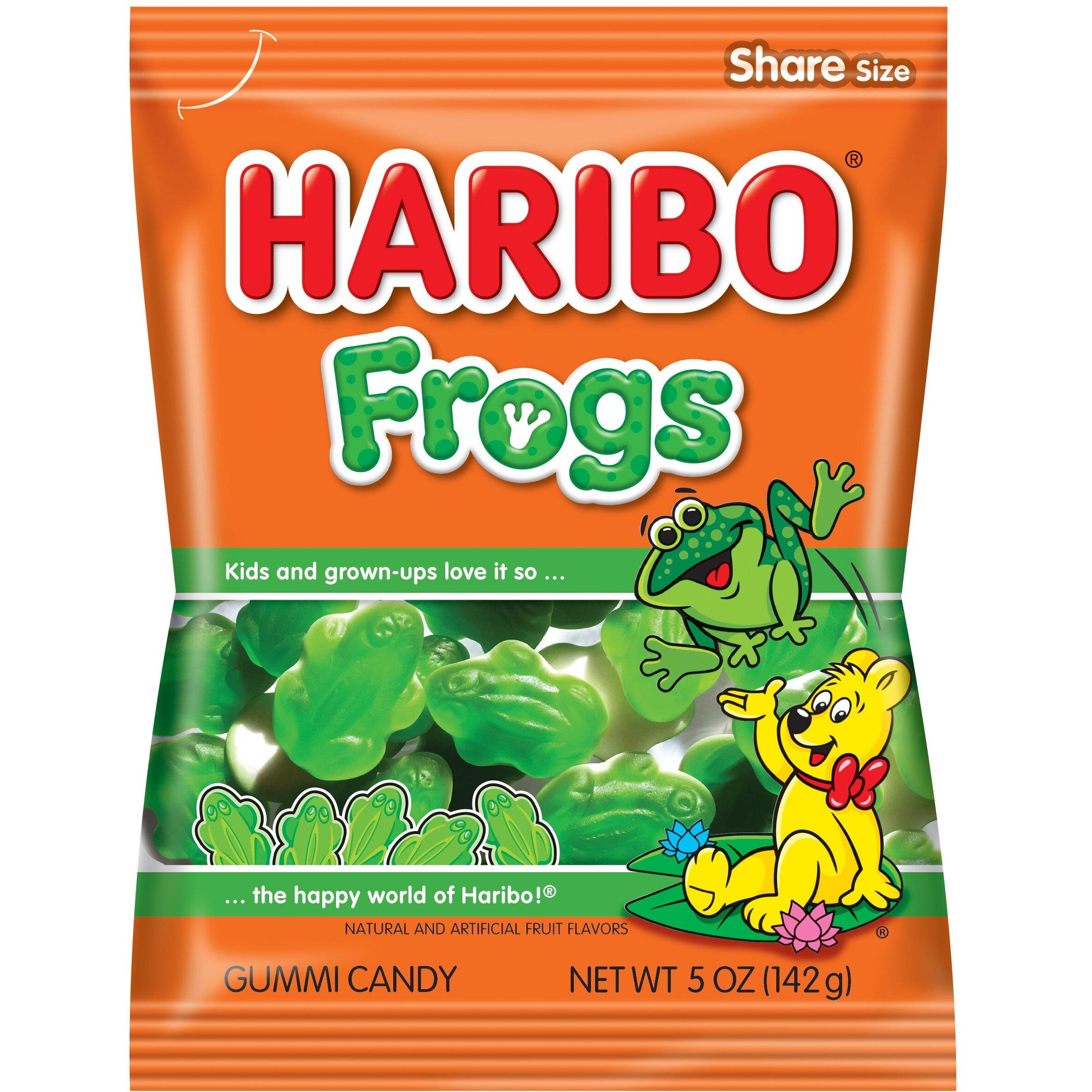 Haribo Gummi Candy, Frogs, 5 Oz. Bag (Pack Of 12)