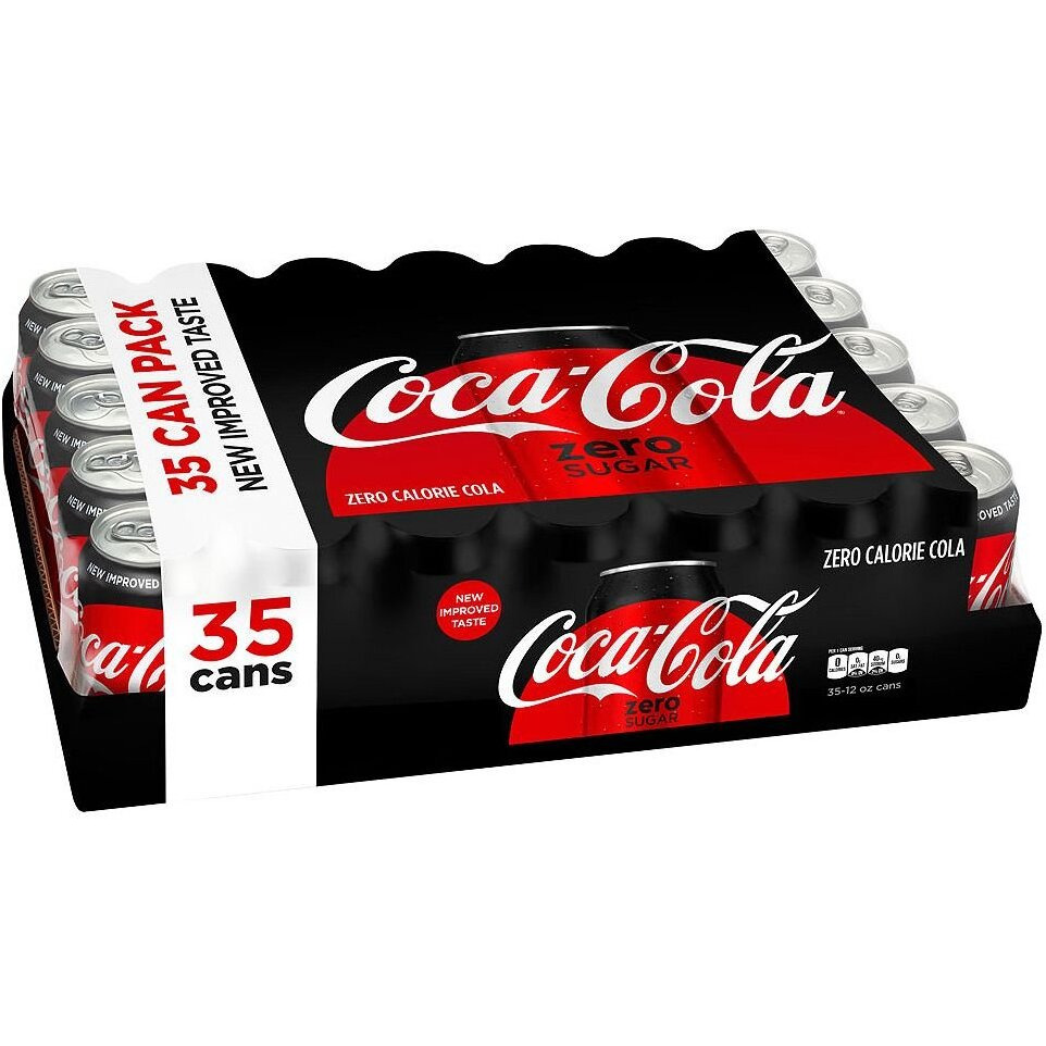 Coca-Cola Coke Zero Cans, 12 Ounce [35 Cans]