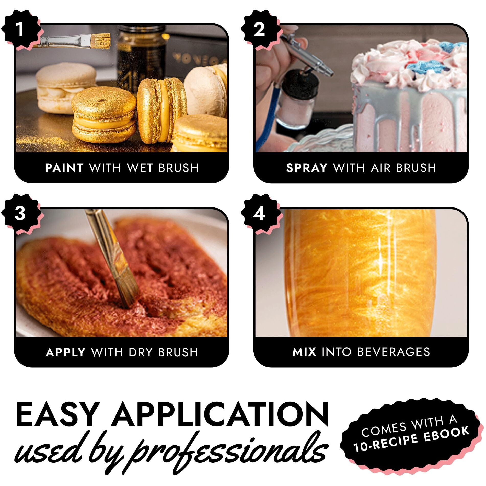 Mon  Gasque Luster Dust Pink Edible Glitter For Cocktails 15G - Premium Pink Halloween Cake Decorations - Edible Pink Drink Glitter - Pink Edible Glitter For Drinks & Edible Pink Glitter - Cake Glitter