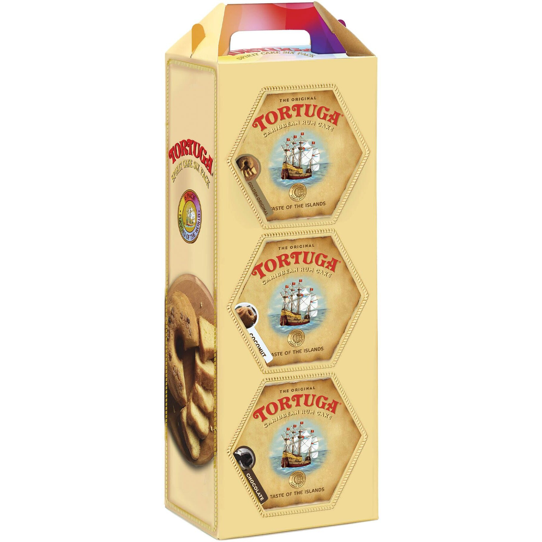 Tortuga Caribbean Cake 4 Oz, 6 Ct