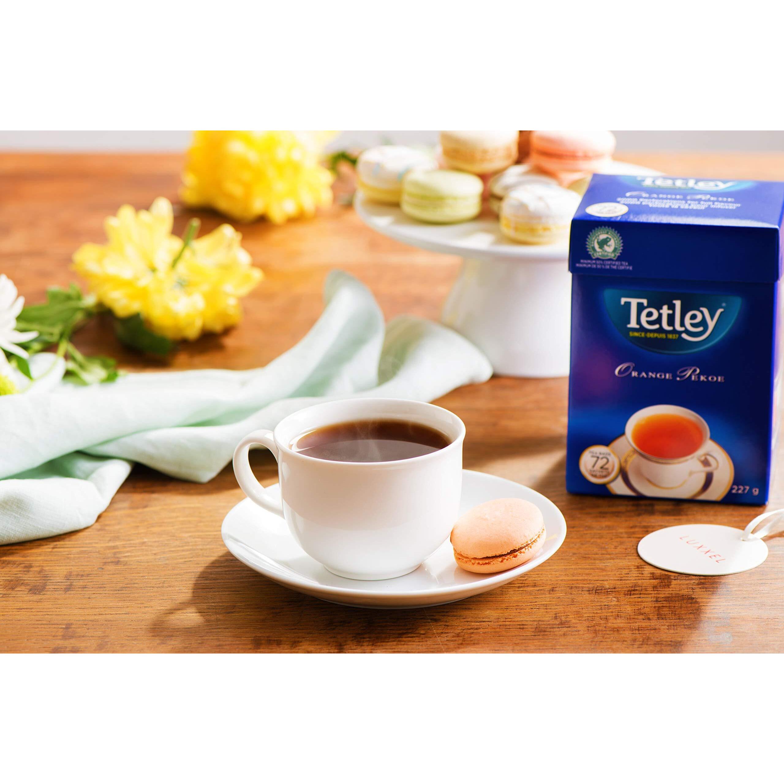 Tetley Orange Pekoe Decaffeinated Tea 80 Decaf Tea Bags 160G {Imported From Canada}
