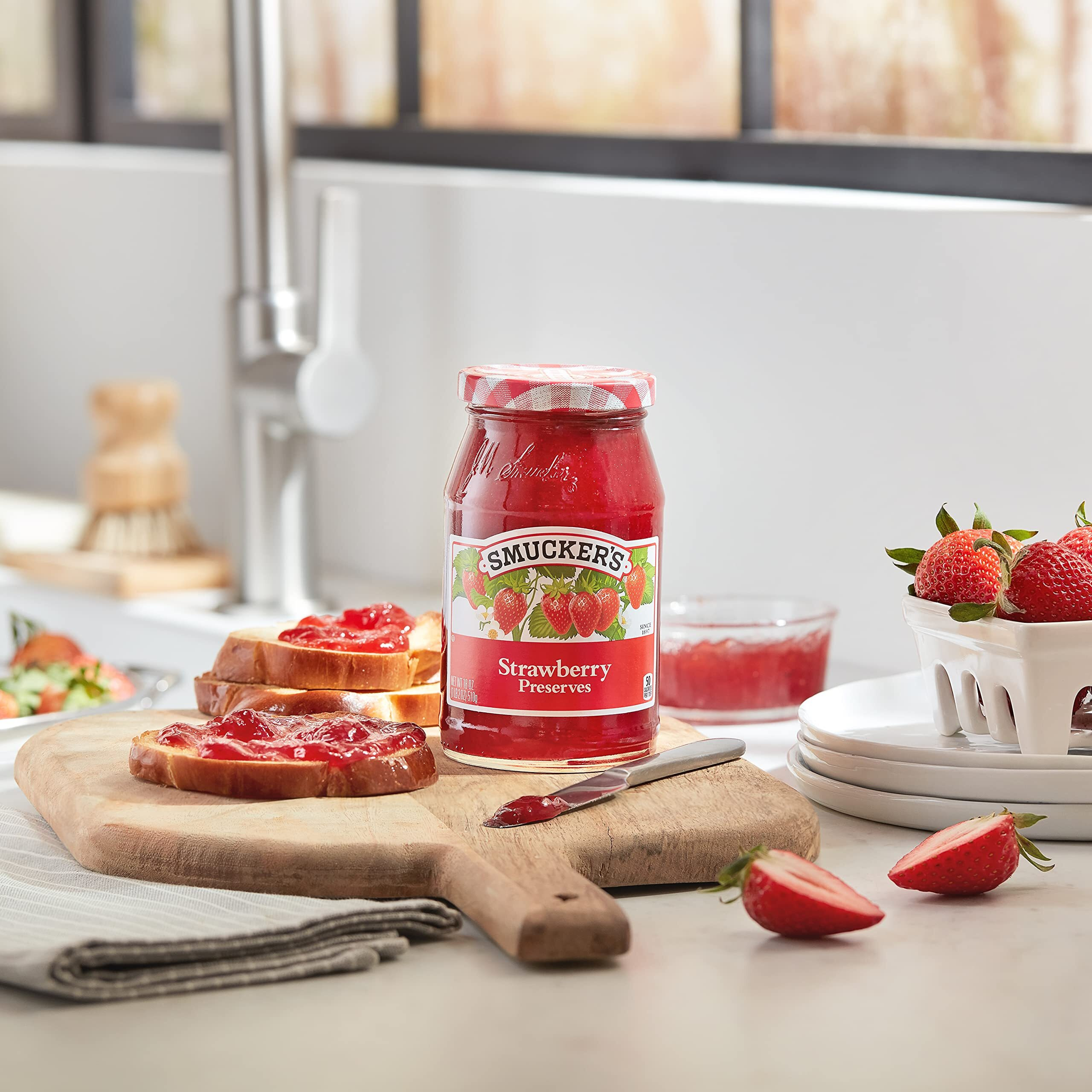 Smucker's Strawberry Preserves, 18 Ounces (Pack Of 6)