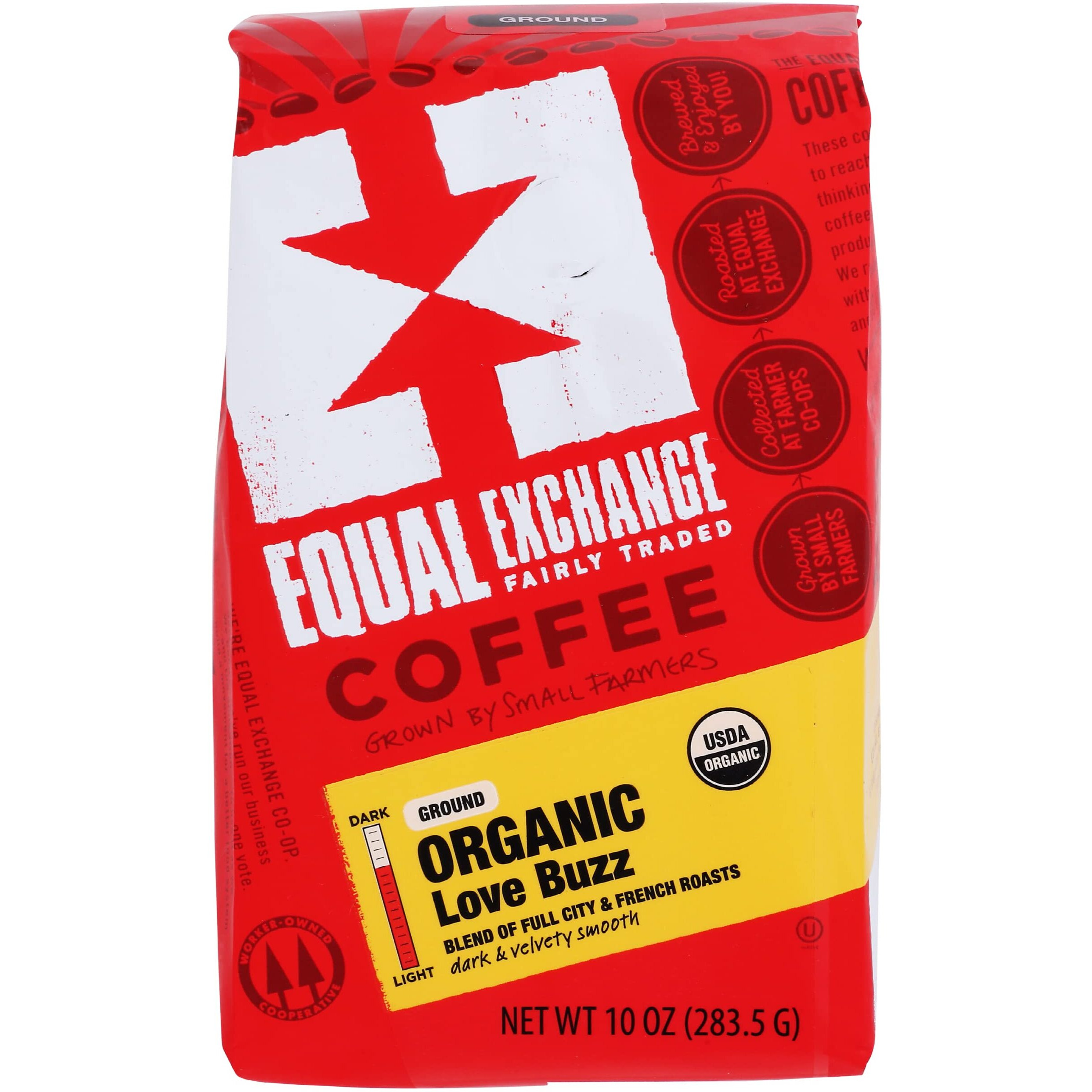 Equal Exchange Organic Ground Love Buzz Drip Coffee, 10 Oz Pack 6