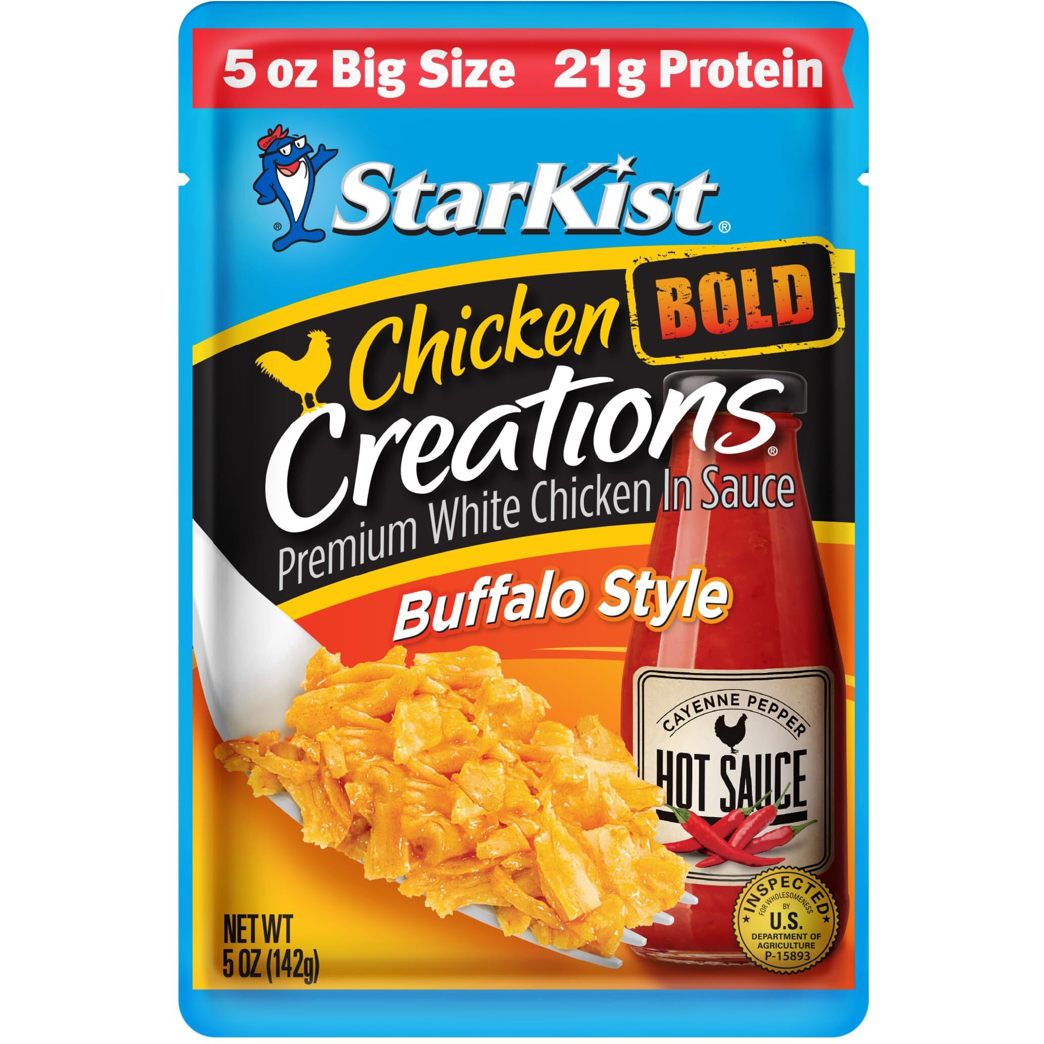 Starkist Chicken Creations Bold Buffalo, 5 Oz Pouch Big Size    (Pack Of 12)