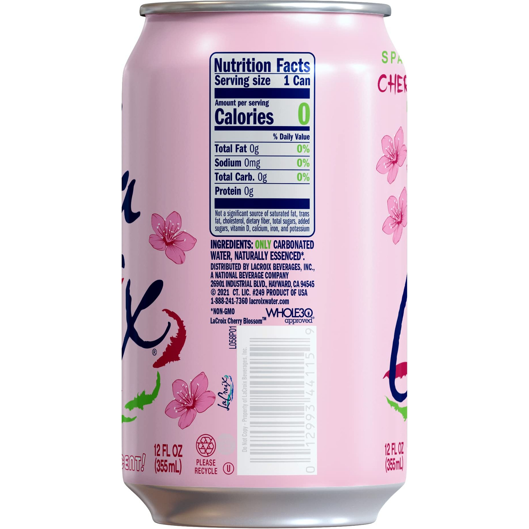 Lacroix Sparkling Water, Cherry Blossom, 12 Fl Oz (Pack Of 8)
